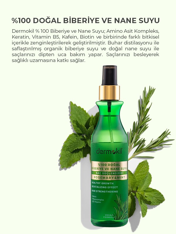 Biberiye Suyu %100 Doğal Saç Güçlendirici Sprey 250 ml