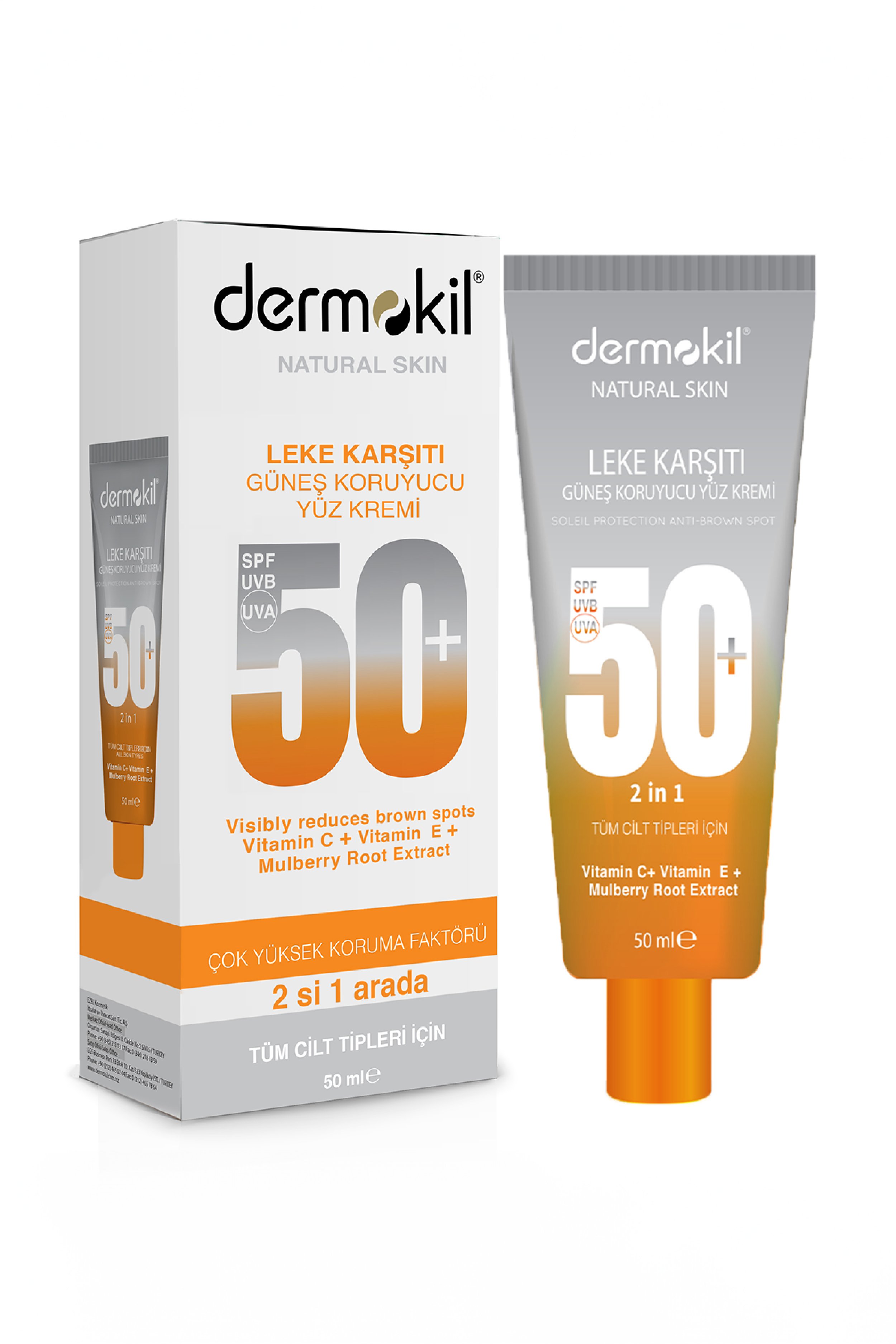 Leke Karşıtı Güneş Koruyucu Yüz Kremi  50 ml