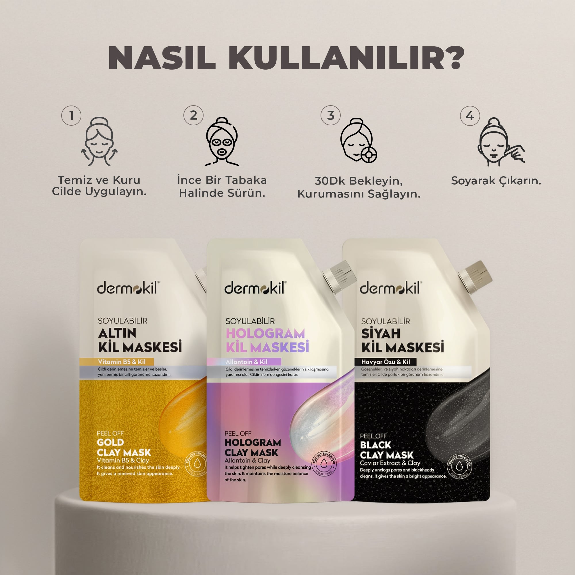 Siyah Havyar Özlü Soyulabilir Doypack Maske 30 ml