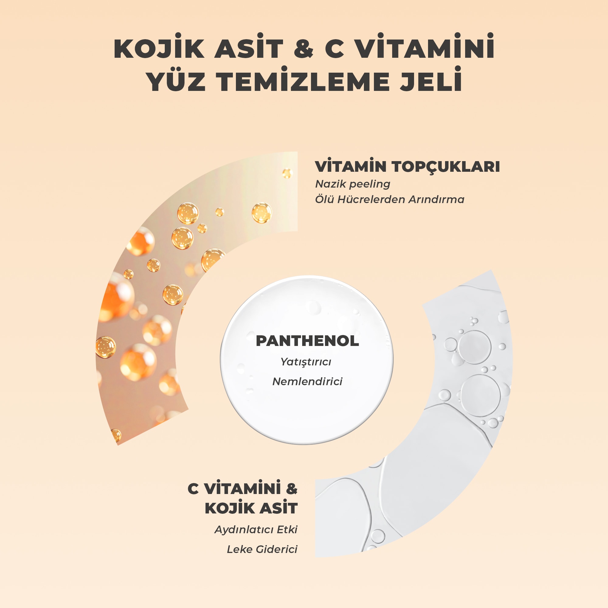 Kojik Asit C Vitamini Leke Karşıtı Arındırıcı Yüz Temizleme Jeli 200 ml