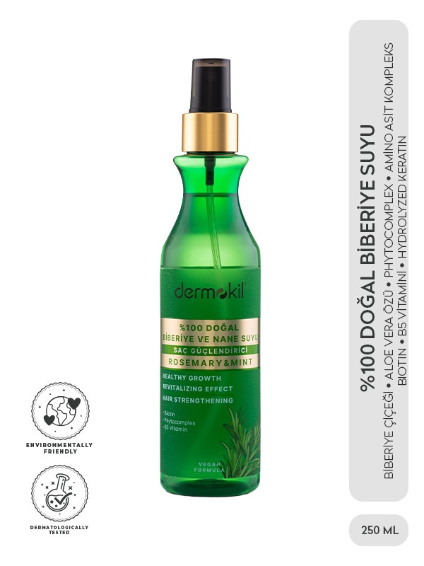 Biberiye Suyu %100 Doğal Saç Güçlendirici Sprey 250 ml