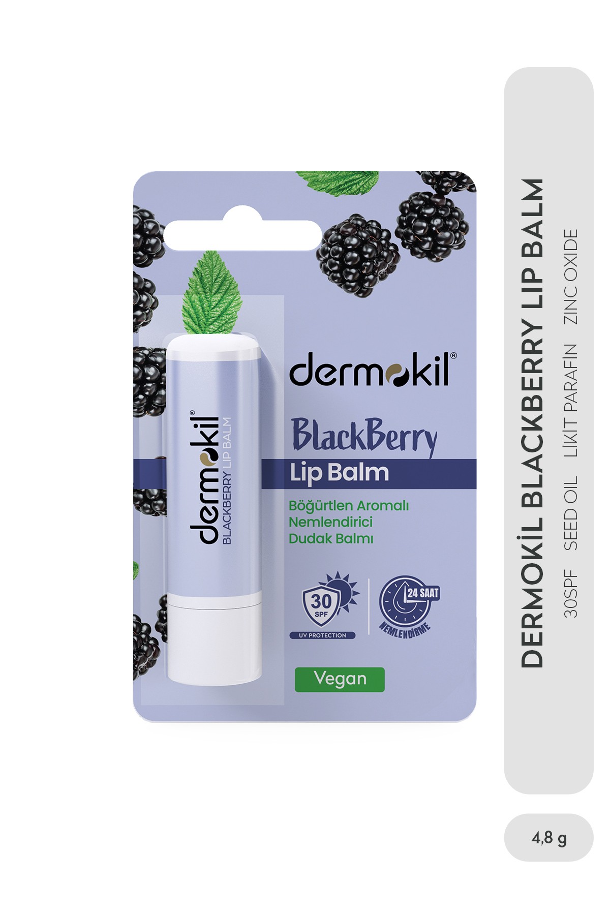 Blackberry Böğürtlen Aromalı Nemlendirici Lip Balm 30 SPF