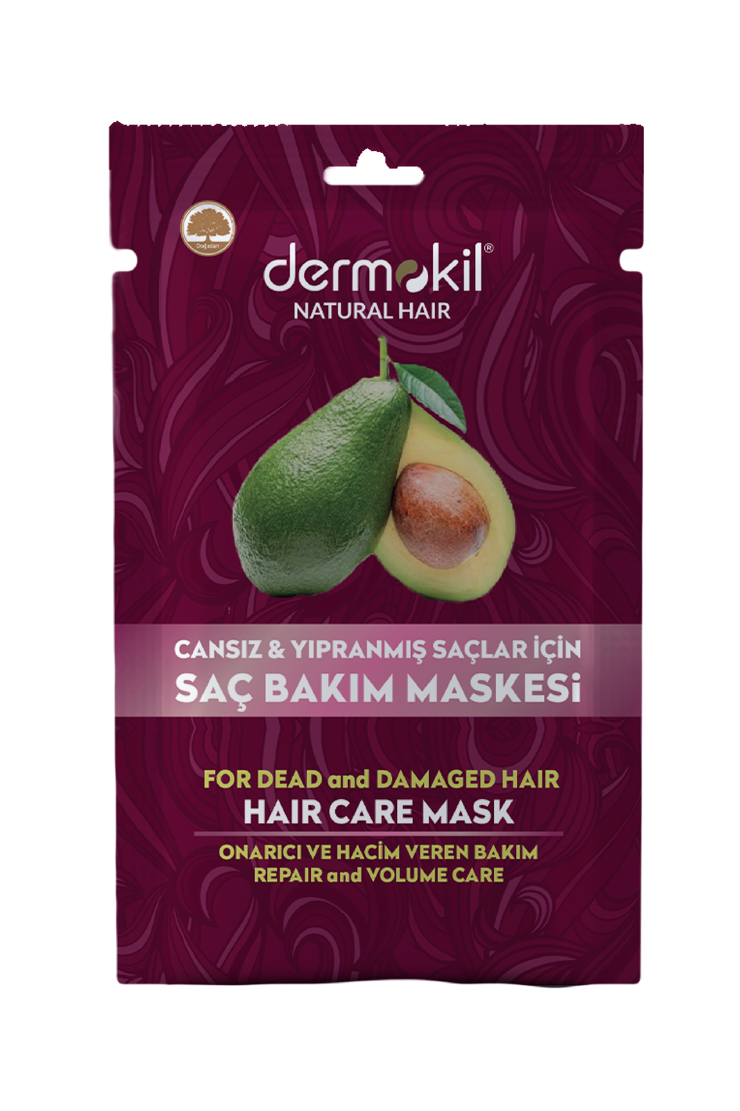 Vegan clay, avocado and vitamin E hair mask 35 ml
