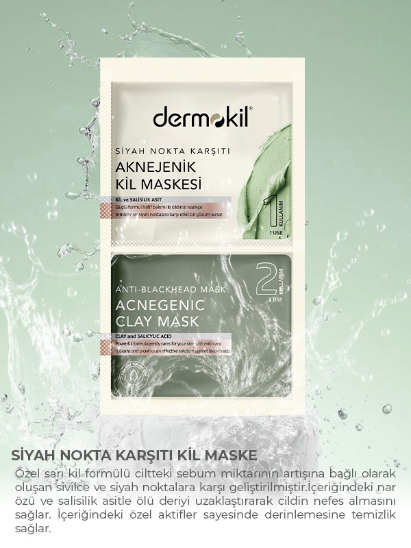 Siyah Nokta Karşıtı Kil  Maske 2* 7.5 ml