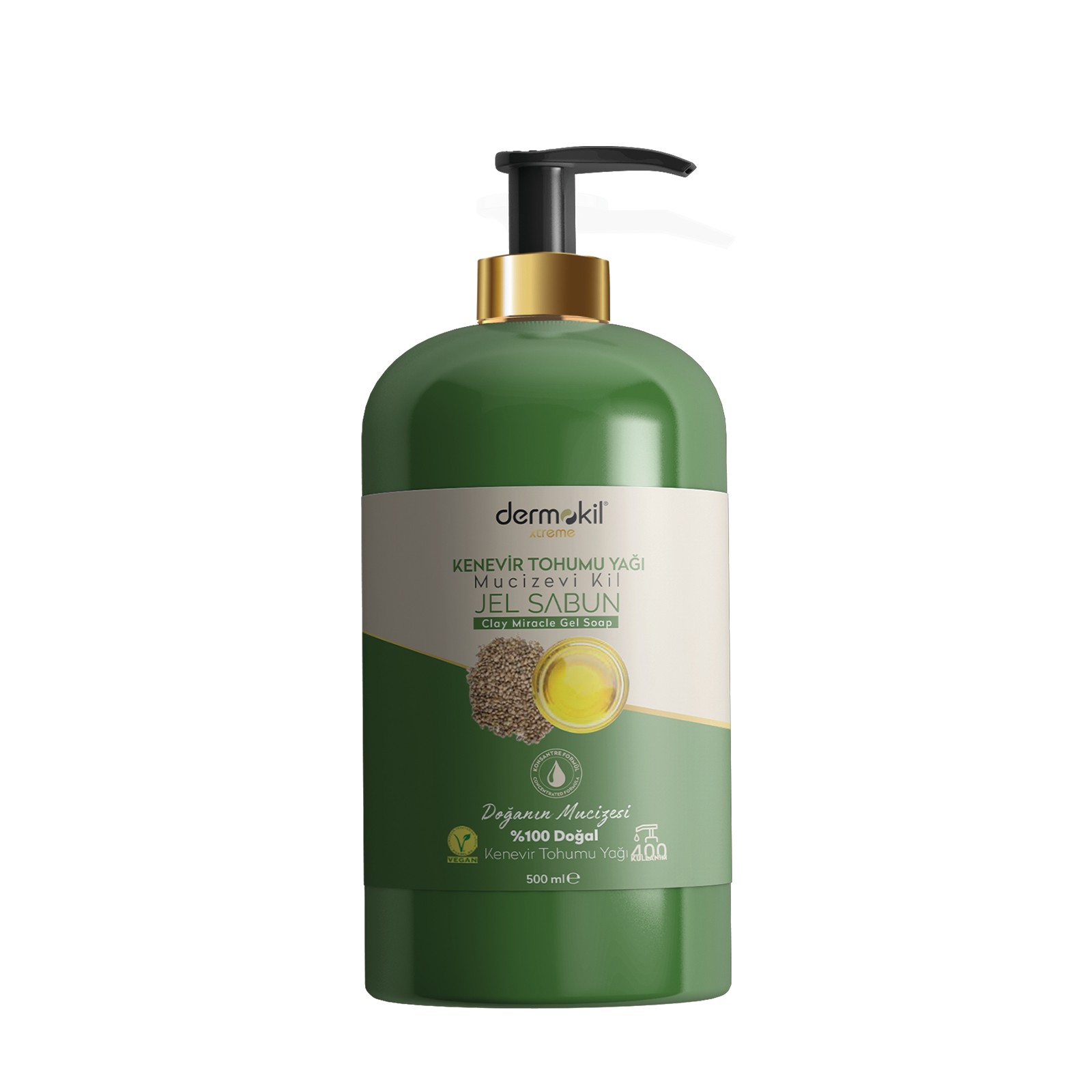 Dermokil cannabis seed oil miraculous clay gel soap 500 ml