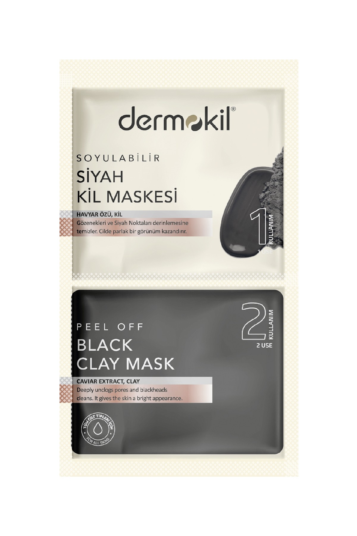 Soyulabilir Siyah  Maske 2 x 7.5 ml