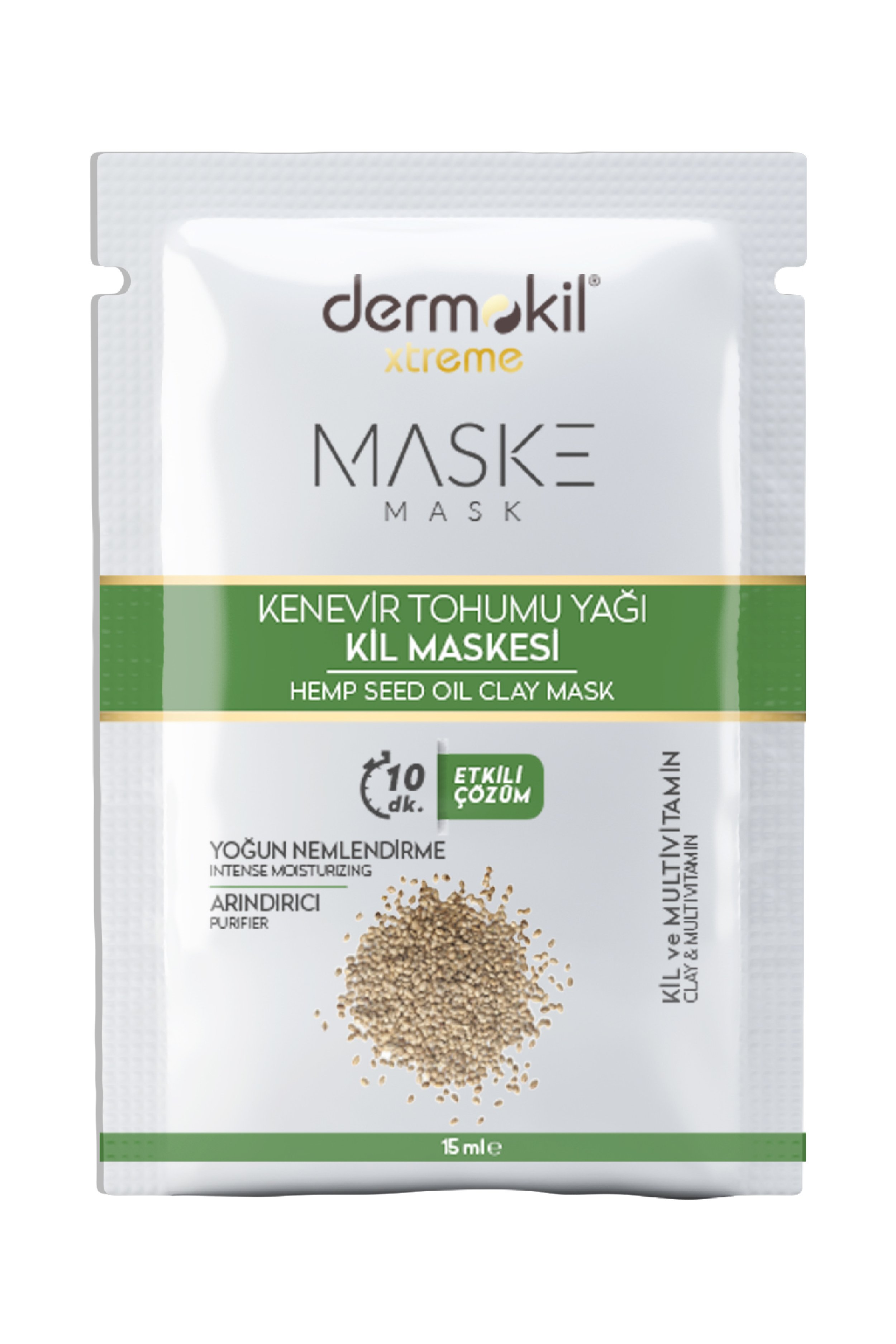 Hemp seed oil clay face mask 15 ml