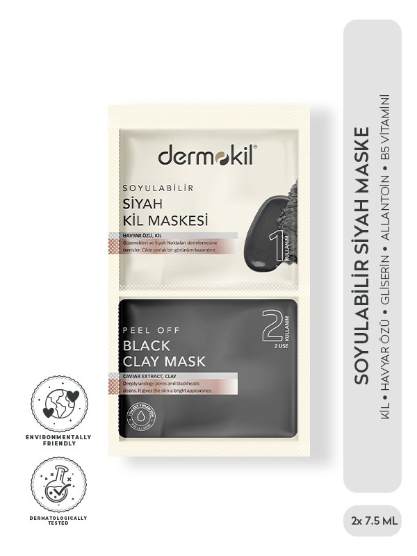 Soyulabilir Siyah  Maske 2* 7.5 ml