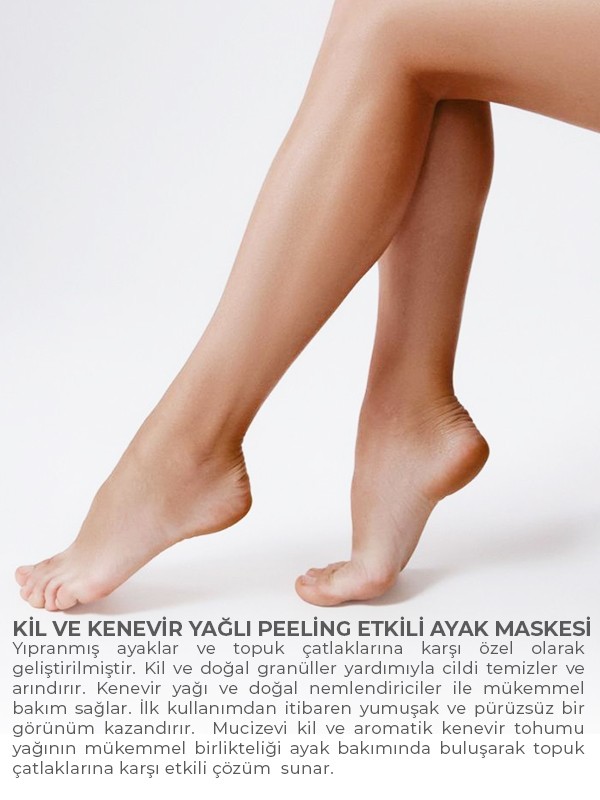 Kil ve Kenevir Yağlı Peeling Etkili Ayak Maskesi 35 ml