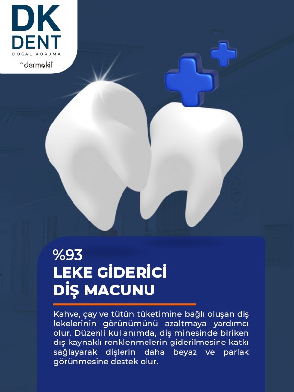 DKDENT %93 Beyazlatıcı Maksimum Leke Giderici Diş Macunu 75 ml