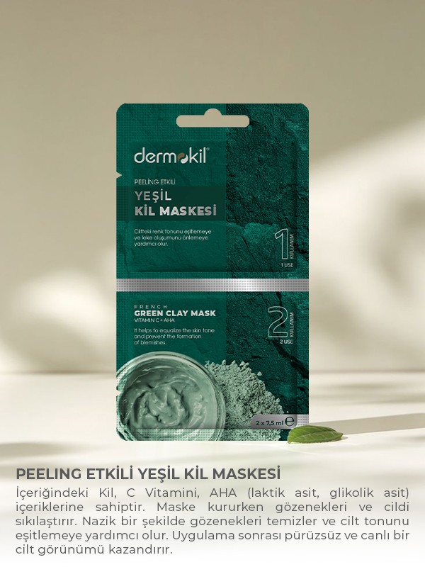 Peeling Etkili Yeşil Kil Maske 15 ml