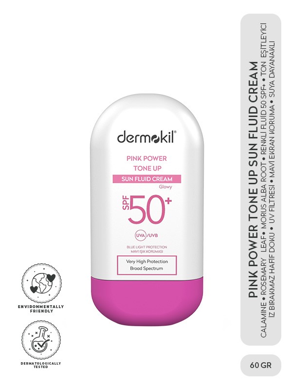 Pink Tone-Up Fluid Sun Cream SPF 50 Pembe Ton Eşitleyici Fluid Güneş Koruyucu