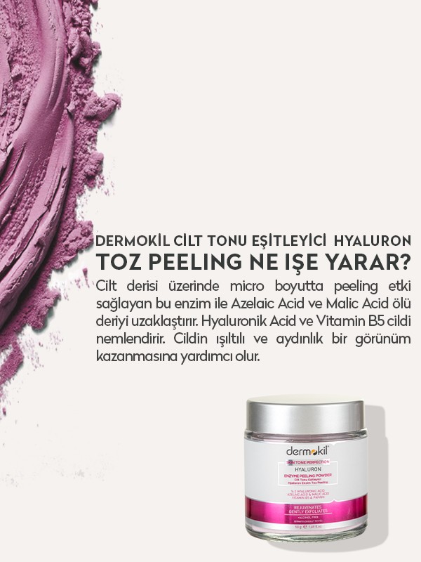 Cilt Tonu Eşitleyici Hyaluron Enzim Toz Peeling 50 gr