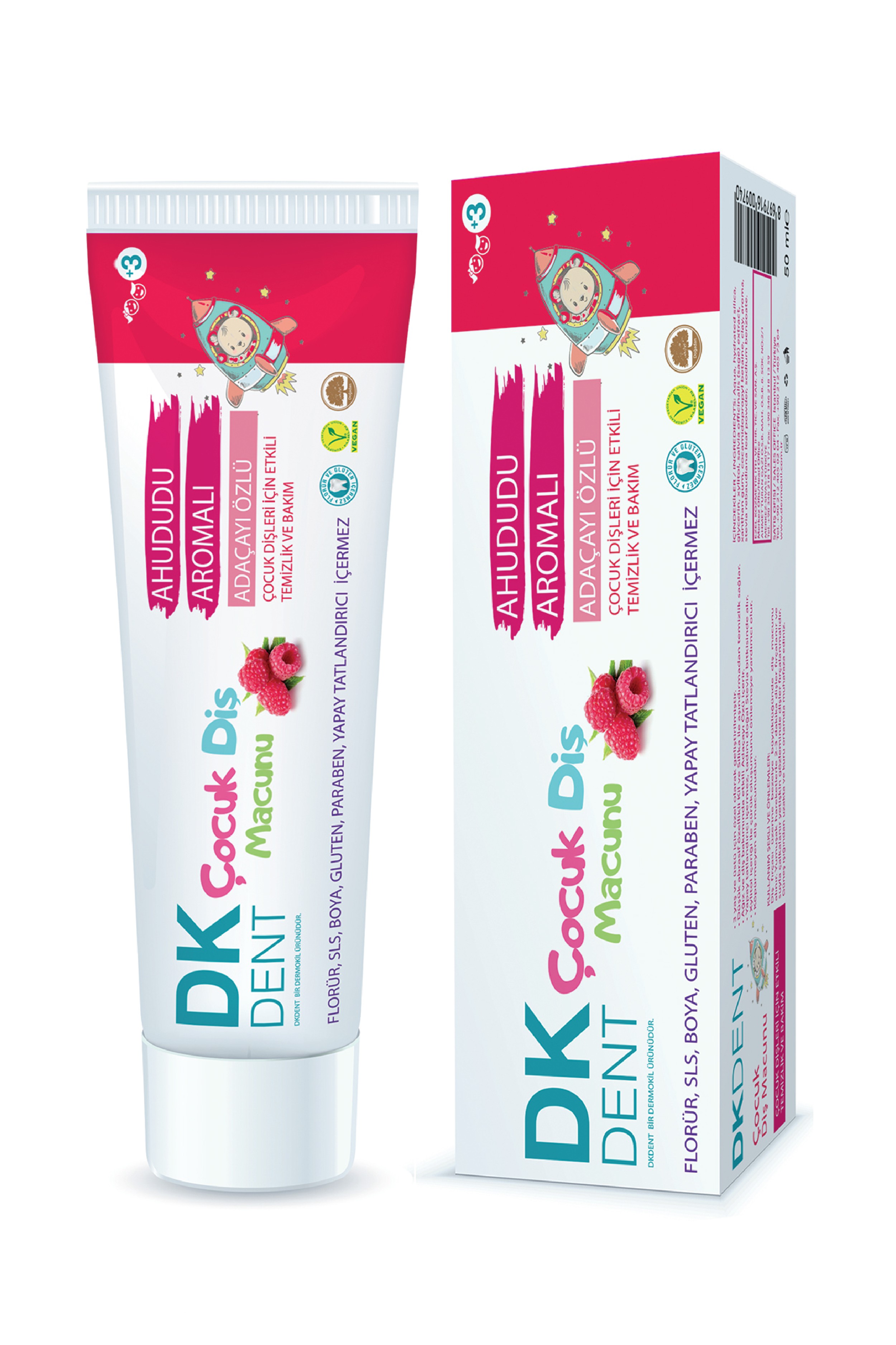 DKDENT Raspberry Flavored Children's Toothpaste 50 ML
