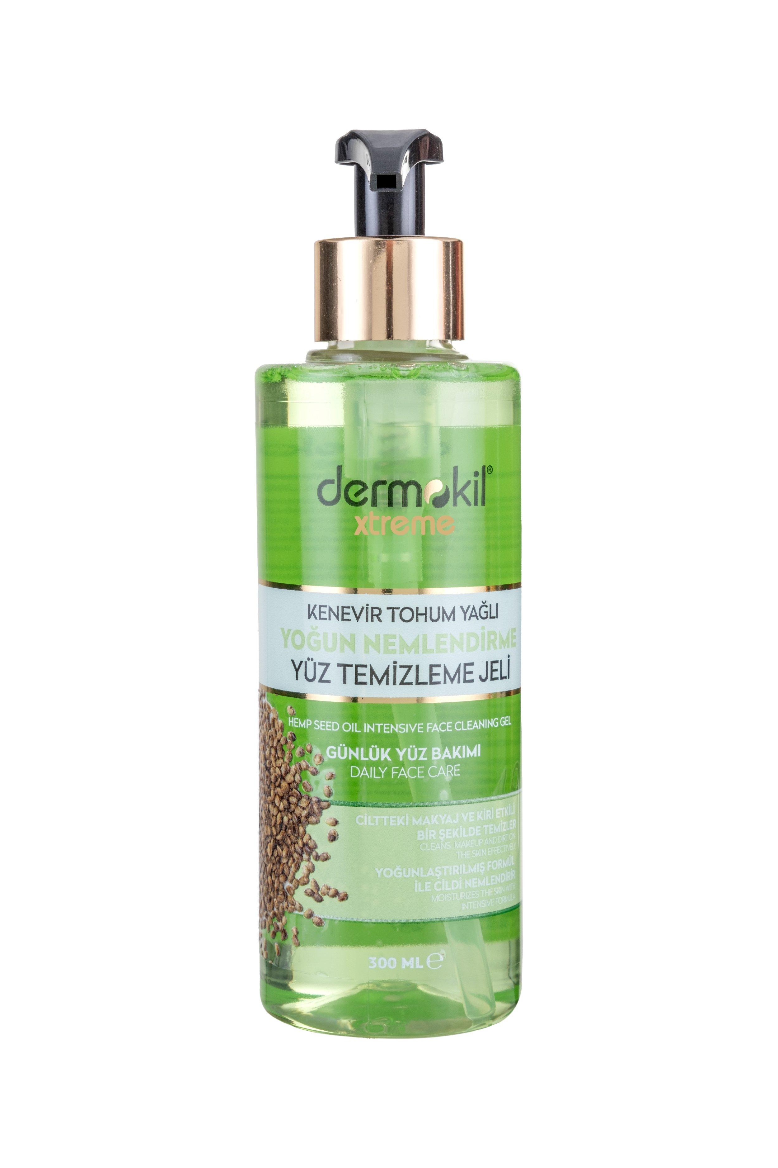 Hemp seeds Oil Oil Intensive Moisturizing Facial Cleaning Gel 300 ml