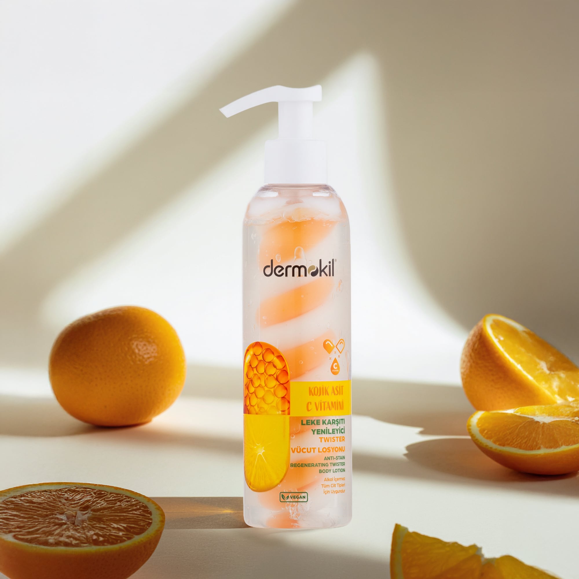 Kojik Asit C Vitamini Leke Karşıtı ve Yenileyici Twister Vücut Losyonu 200 ml