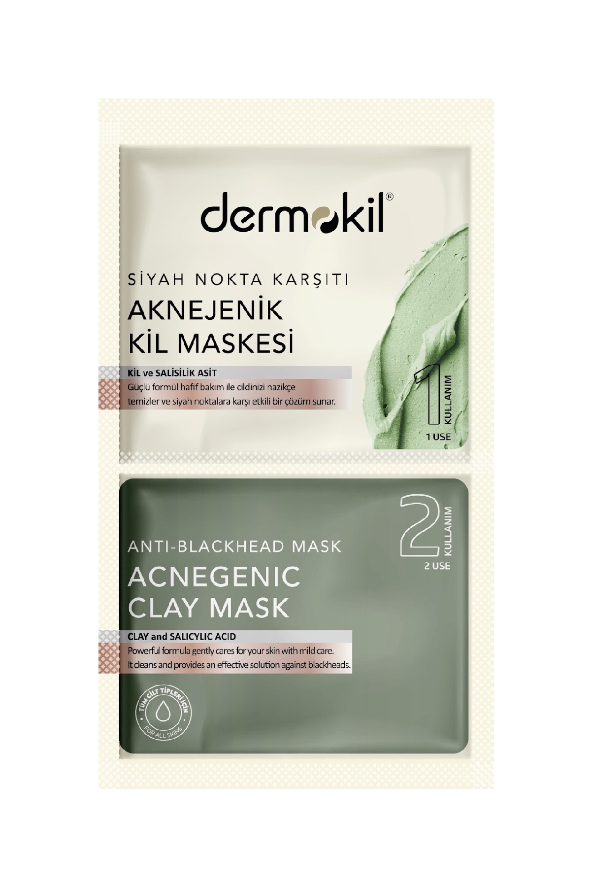 Siyah Nokta Karşıtı Kil  Maske 2* 7.5 ml 