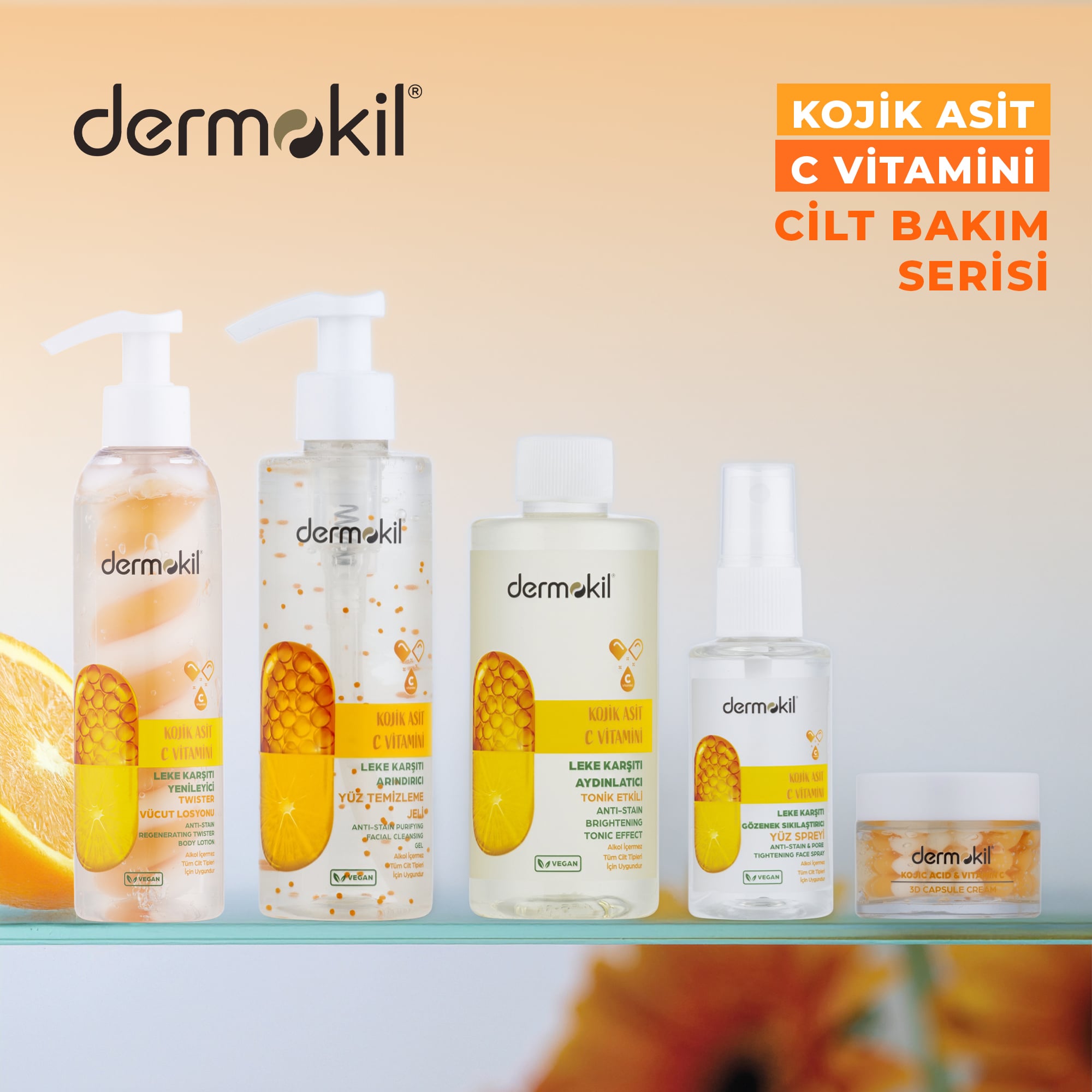 Kojik Asit C Vitamini Leke Karşıtı Arındırıcı Yüz Temizleme Jeli 200 ml