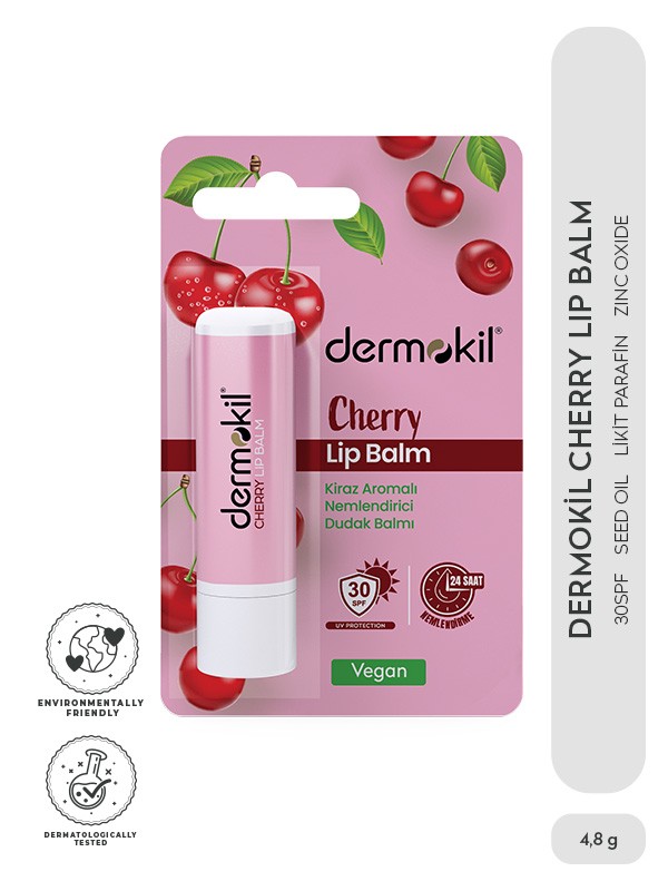 Cherry Kiraz Aromalı Nemlendirici  Lip Balm 30 SPF