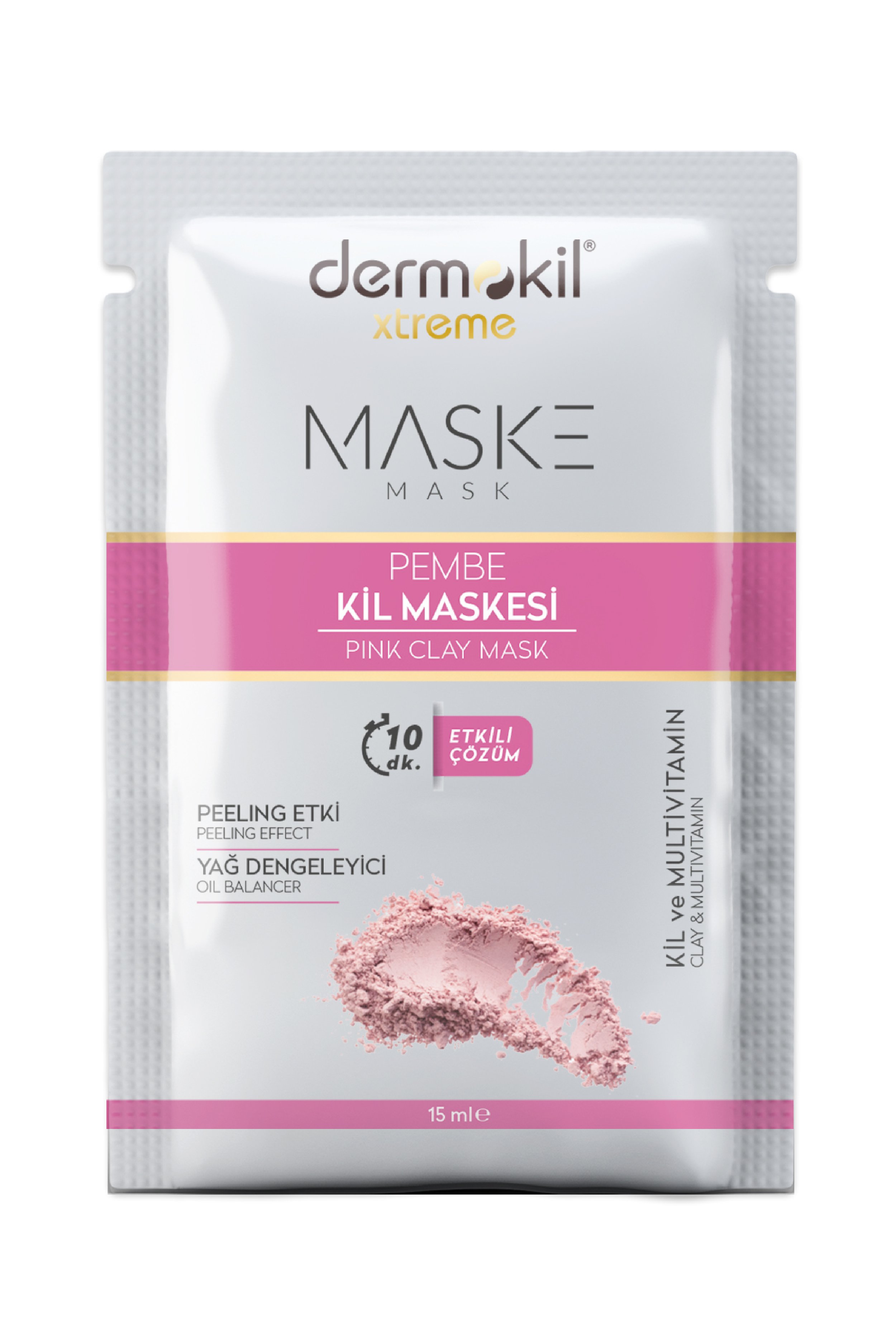 Pink clay face mask 15 ml