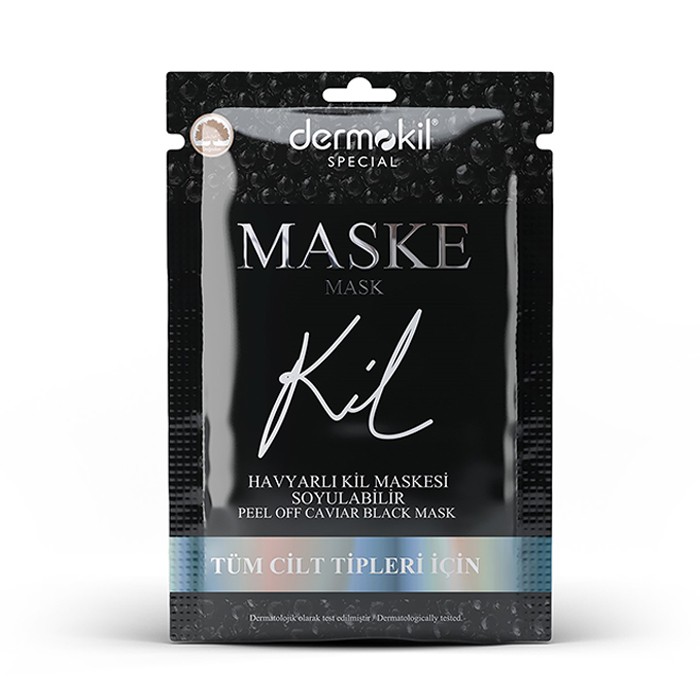 Soyulabilir Havyarlı Siyah Kil Yüz Maskesi 15 ml (Tüm Cilt Tipleri İçin)