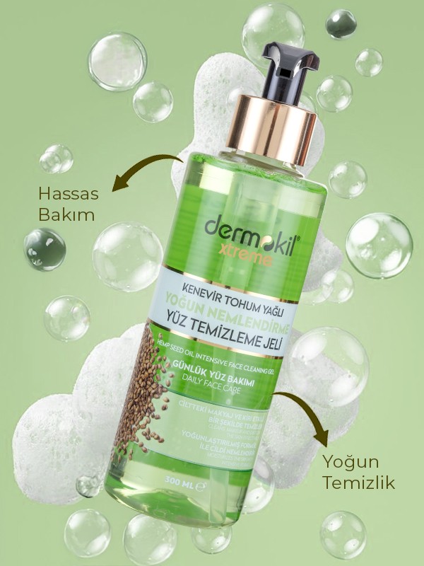 Kenevir Tohumu Yağlı Yoğun Nemlendirme Yüz Temizleme Jeli 300 ml