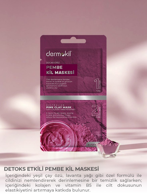 Detoks Etkili Pembe Kil Maske 15 ml