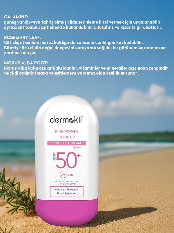 Pink Tone-Up Fluid Sun Cream SPF 50 Pembe Ton Eşitleyici Fluid Güneş Koruyucu
