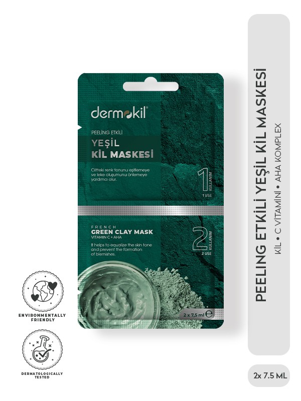 Peeling Etkili Yeşil Kil Maske 15 ml