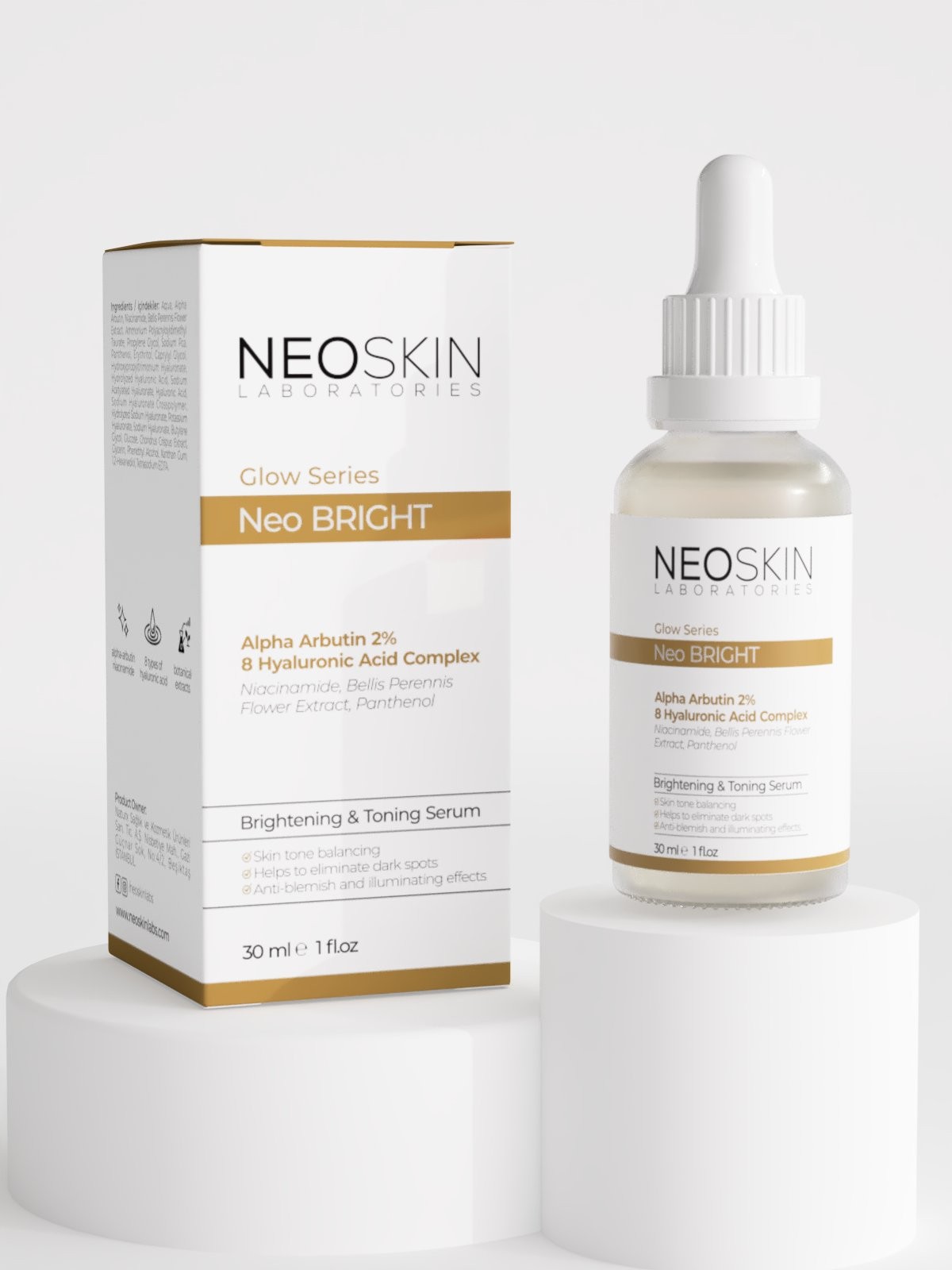  Neo Bright Serum- Cilt Tonu Eşitleyici, Leke Karşıtı, Aydınlatıcı Premium Serum