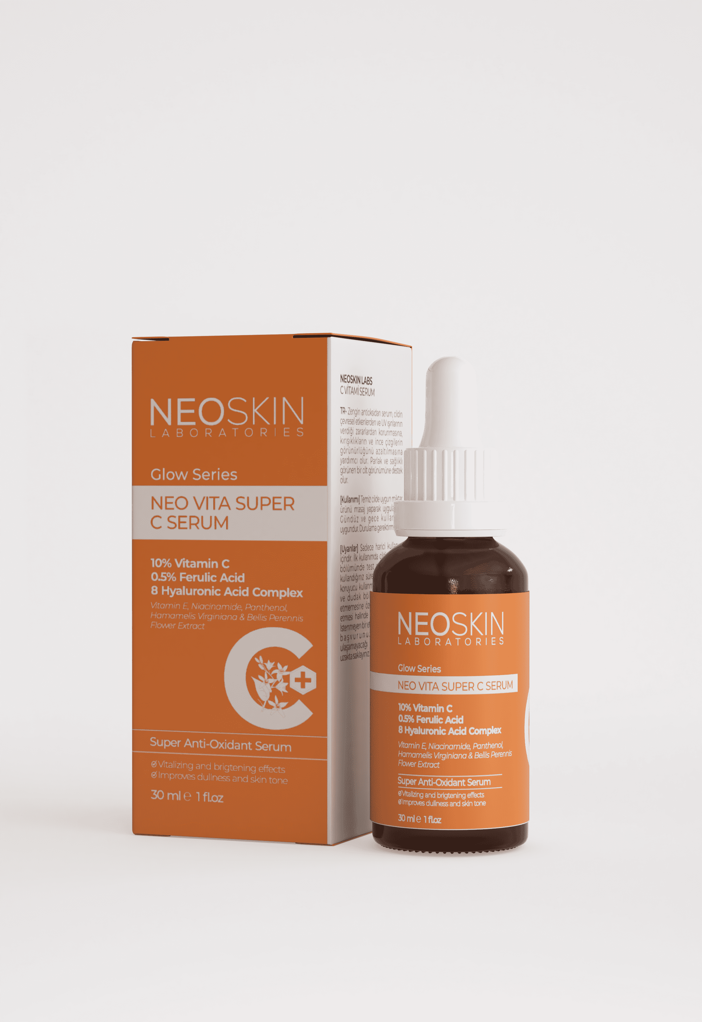 Neo Vita Super C Serum- C Vitamini Aydınlatıcı ve Ton Eşitleyici Antioksidan Serum