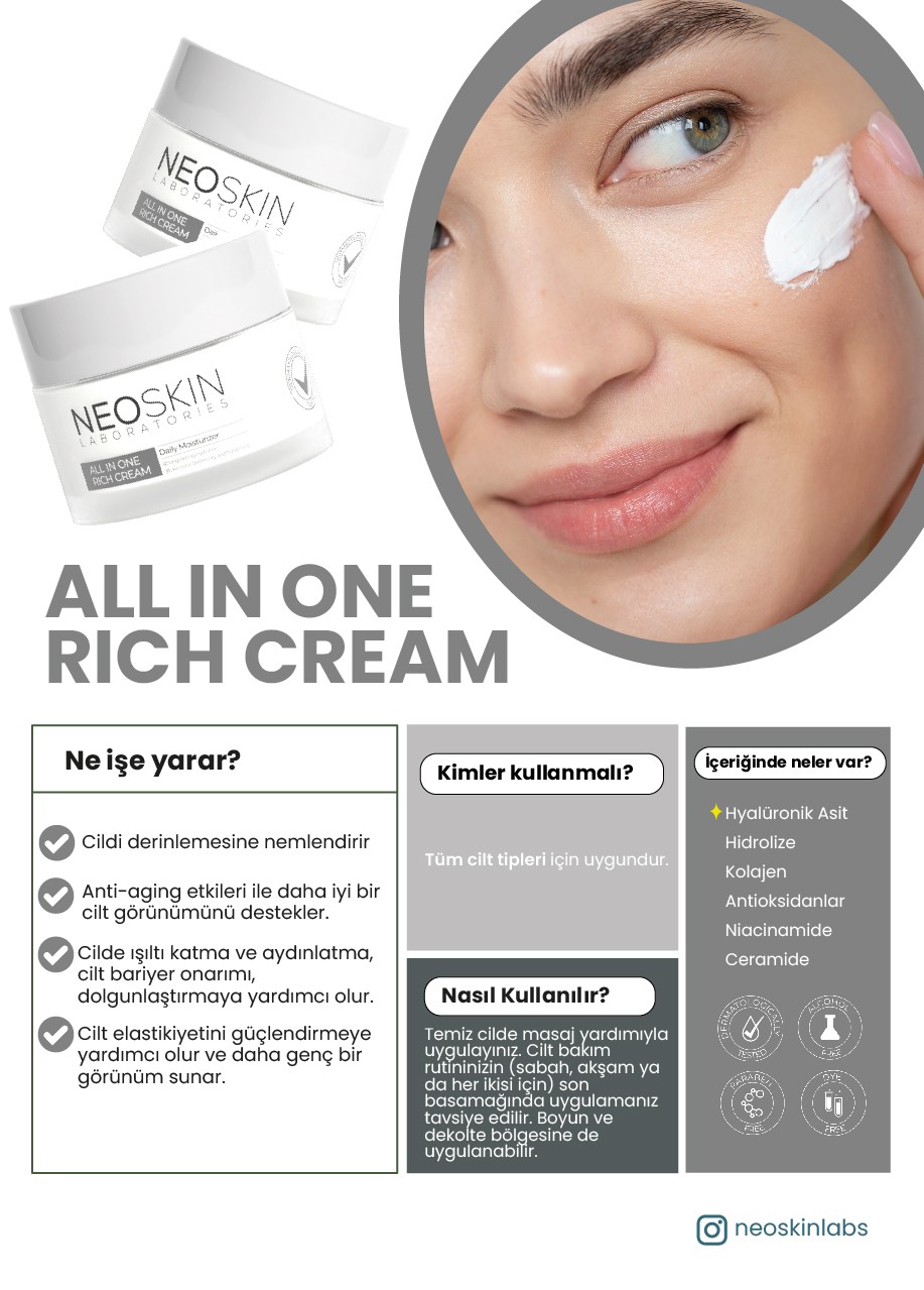 All in One Rich Cream - Multifonksiyonel Hepsi Bir Arada Yüz Kremi