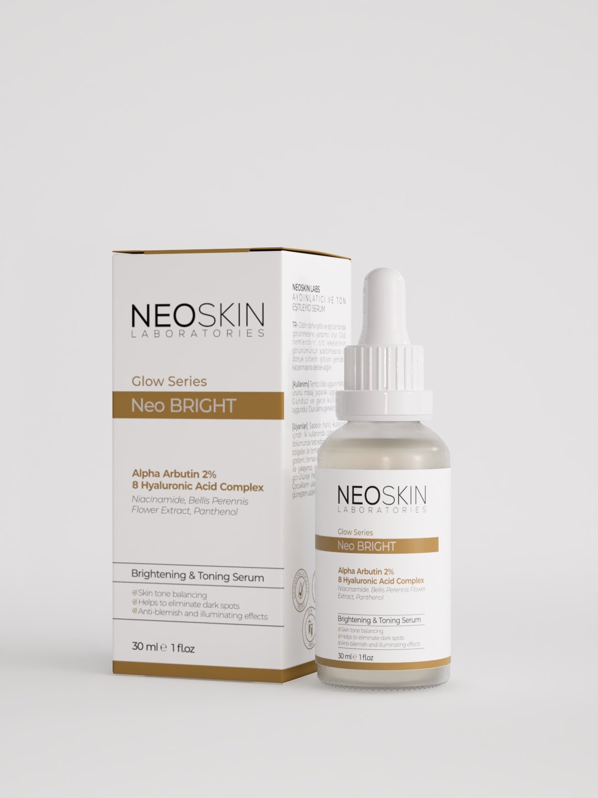  Neo Bright Serum- Cilt Tonu Eşitleyici, Leke Karşıtı, Aydınlatıcı Premium Serum