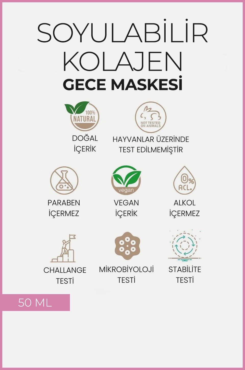 Collagen Peel-Off Night Mask – Soyulabilir Kolajen Gece Maskesi | Niasinamid & E Vitamini İçerikli 