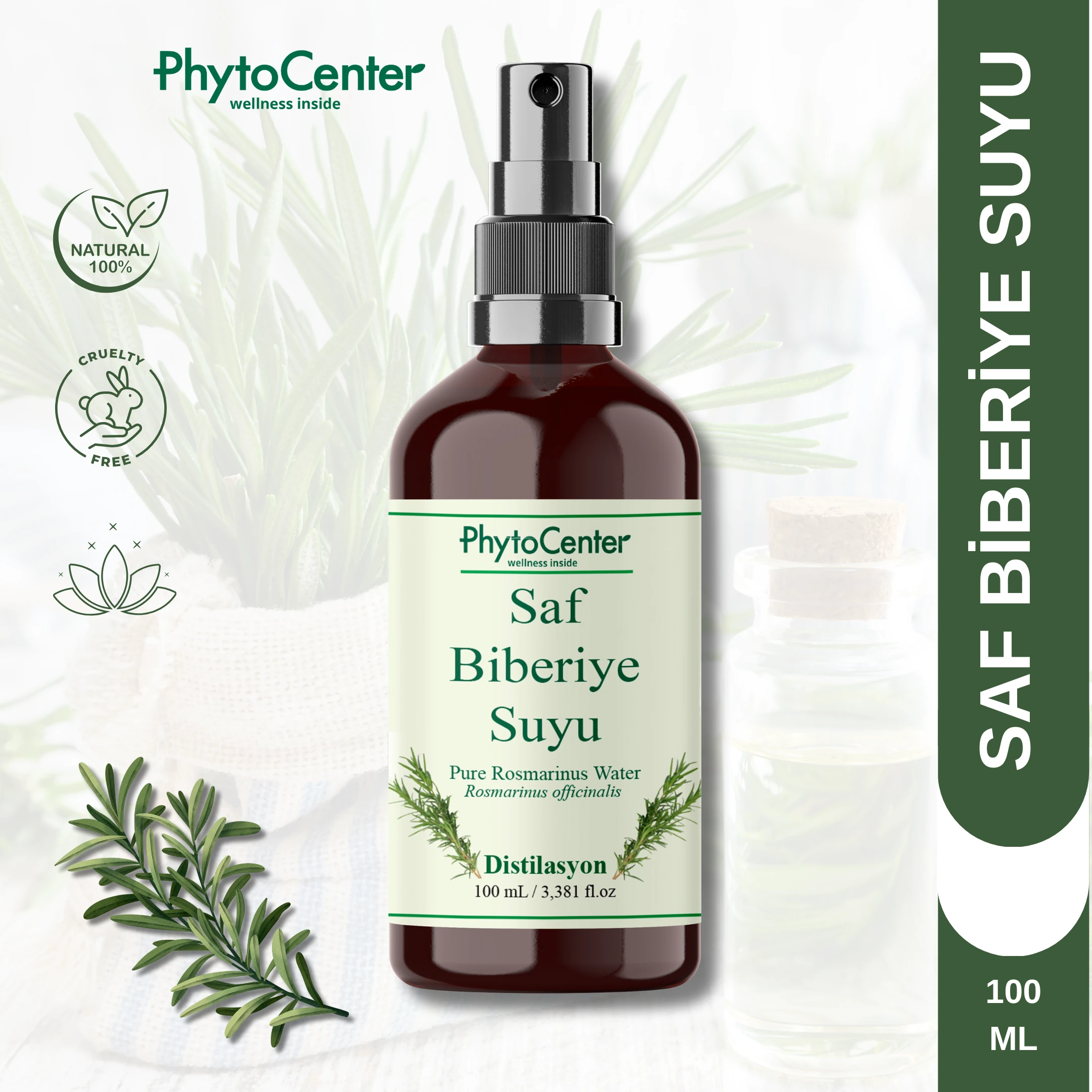 Doğal Saf Biberiye Suyu