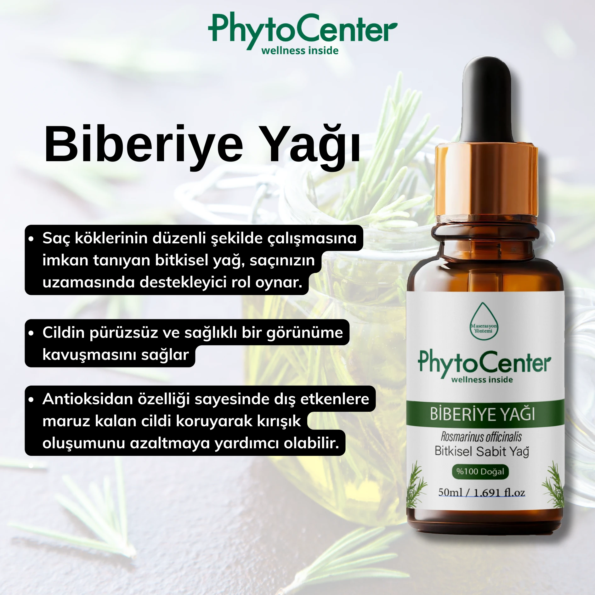 Biberiye Yağı 50 ml