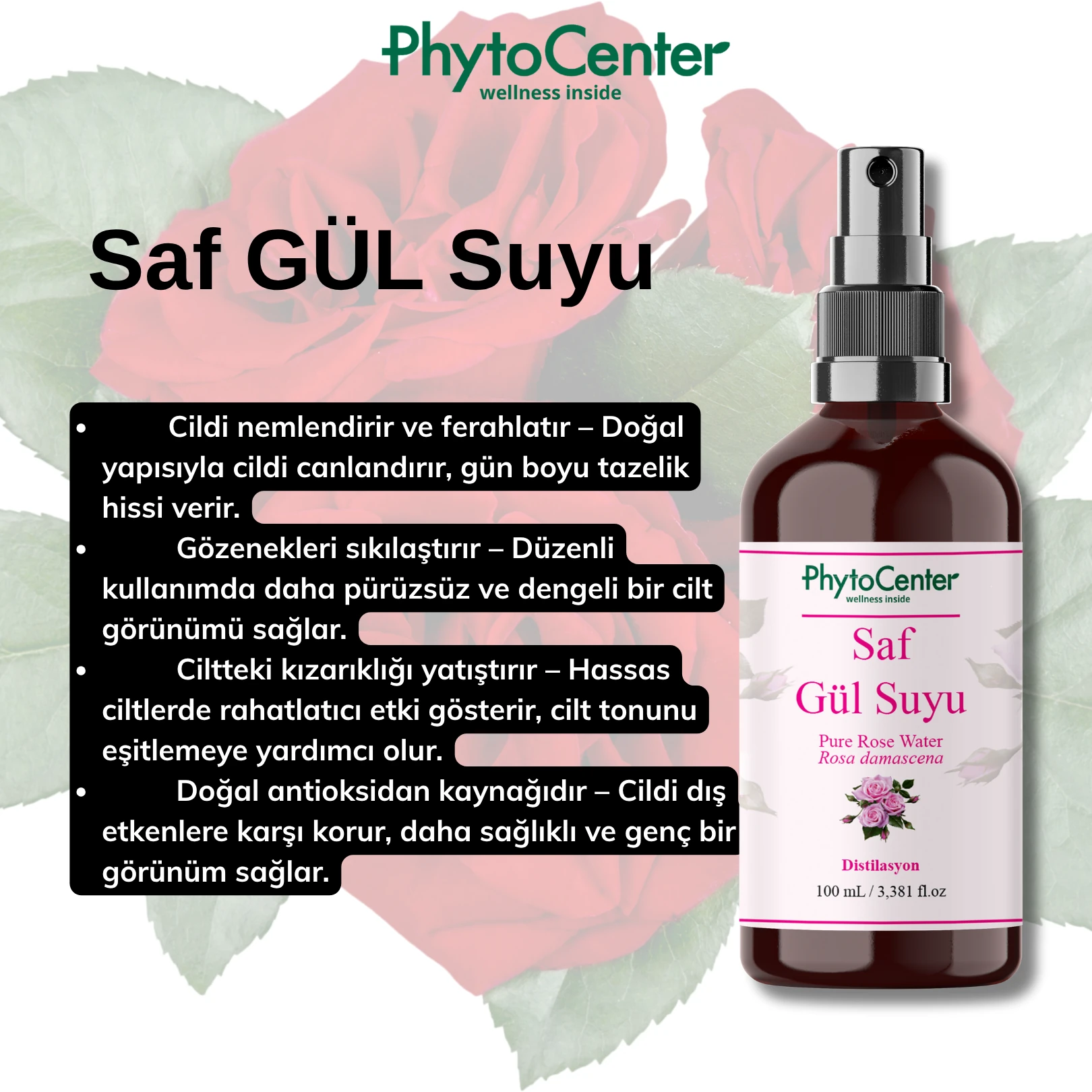 Doğal Saf Gül Suyu