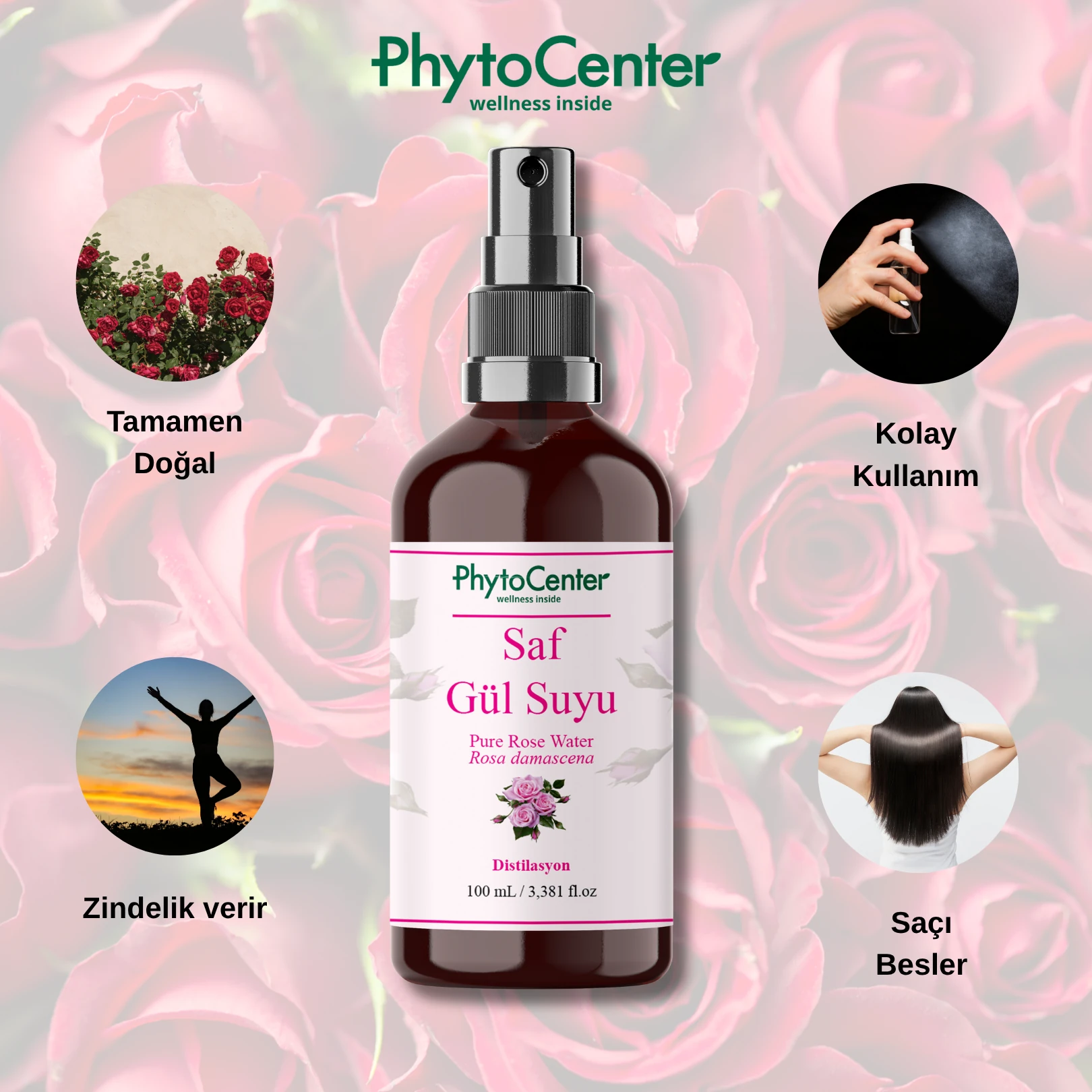 Doğal Saf Gül Suyu