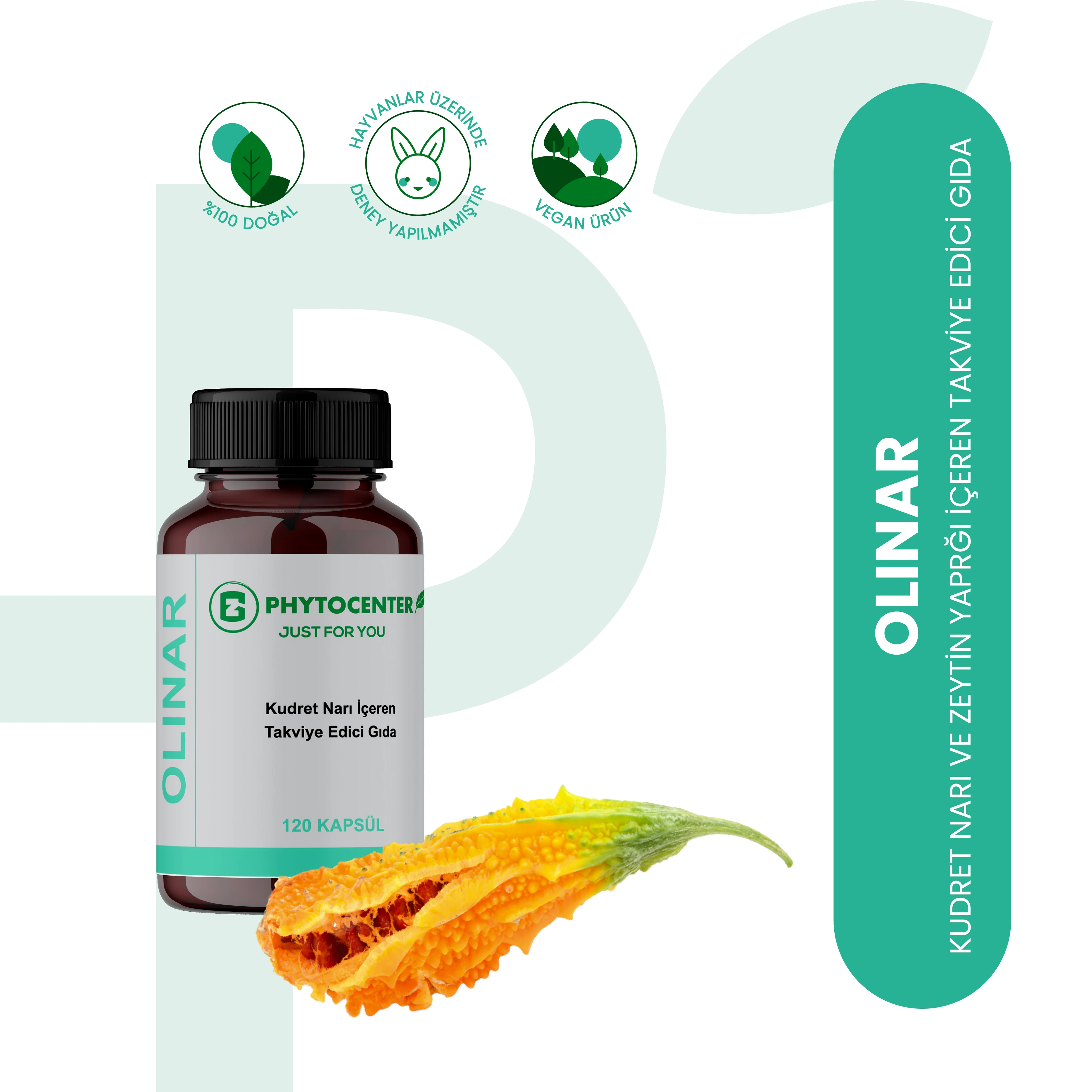OLINAR Kudret Narı ve Zeytin Yaprağı İçeren Takviye Edici Gıda 120 Kapsül