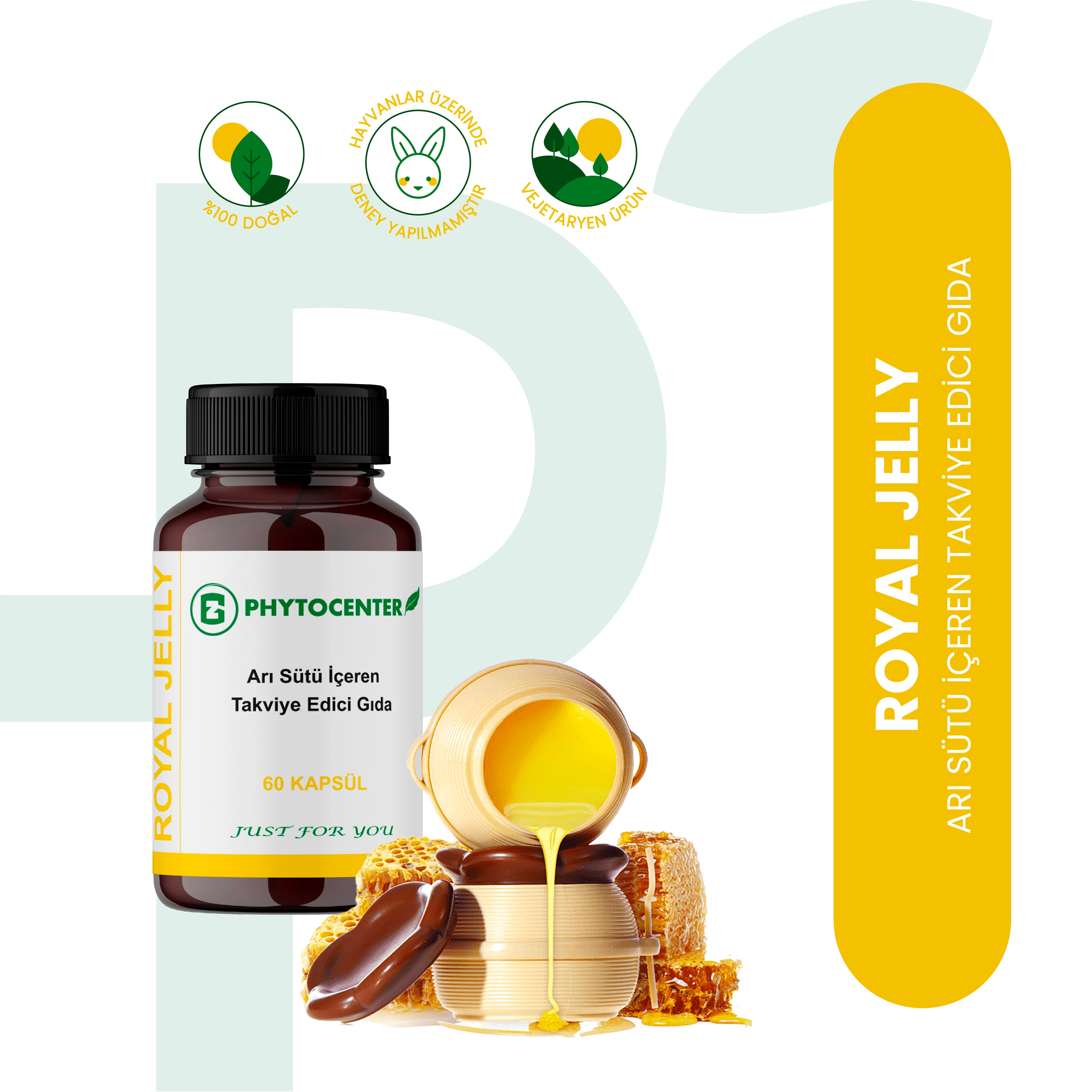 Royal Jelly Arı Sütü İçeren Takviye Edici Gıda 60 Kapsül