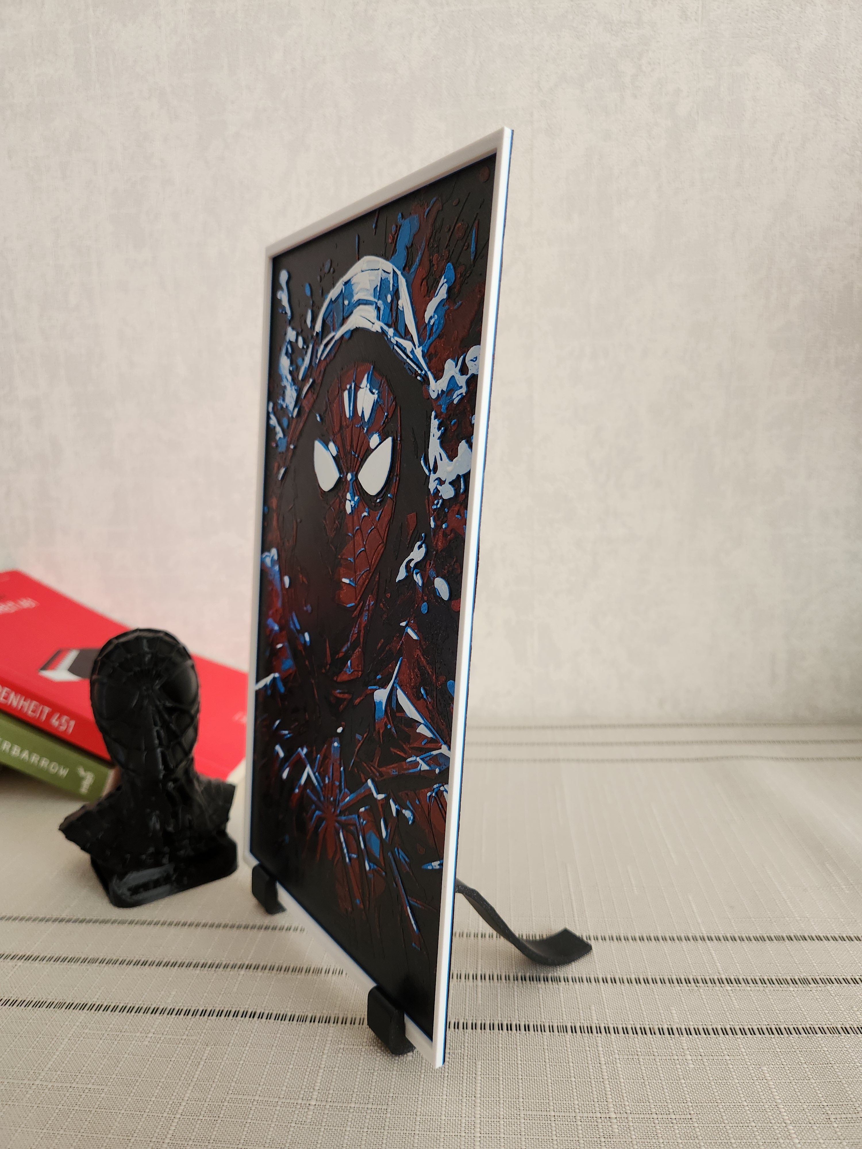 Spider-Verse Miles Morales Kabartmalı Tablo + Stand