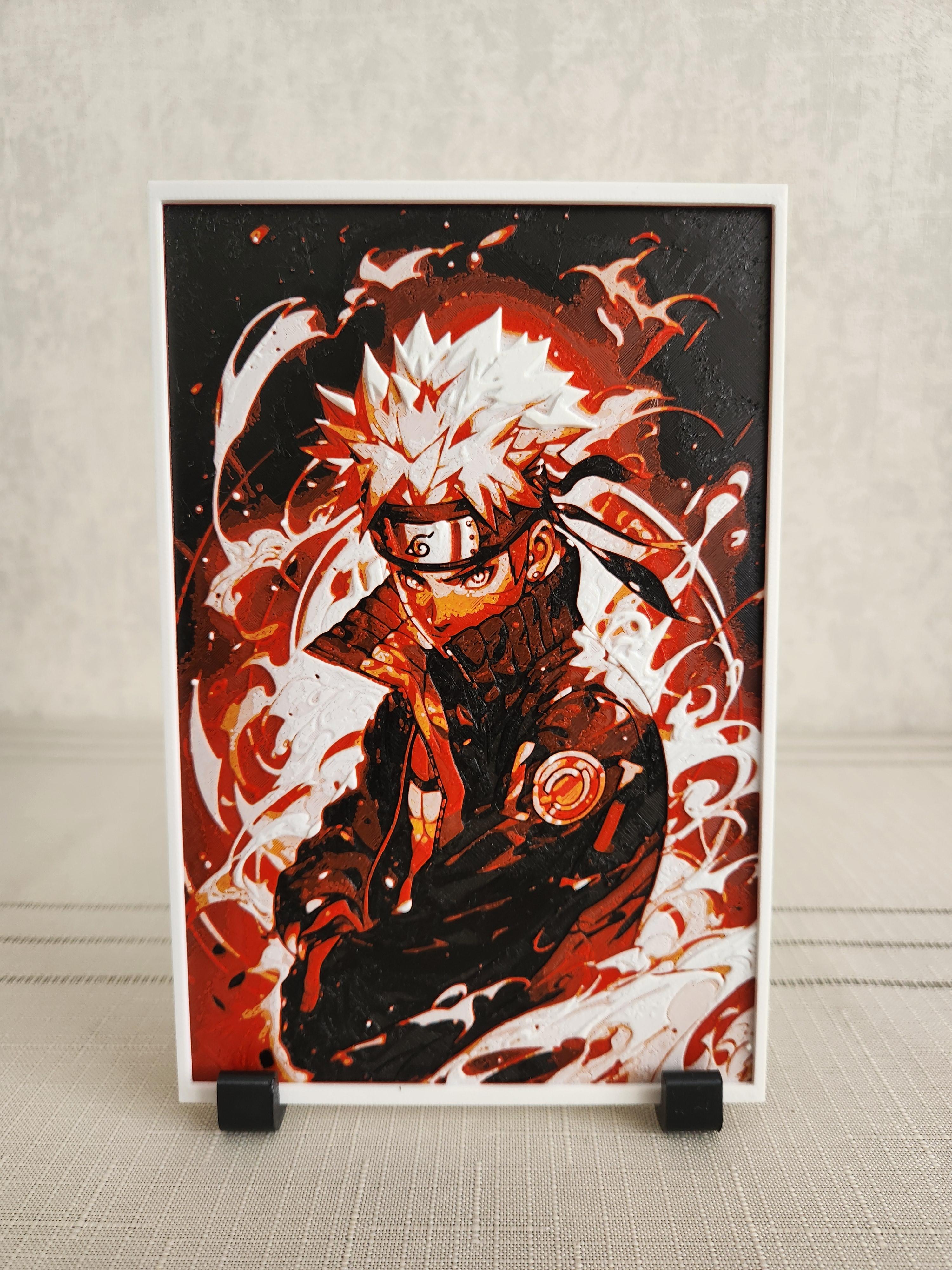 Naruto Uzumaki Kabartmalı Tablo + Stand