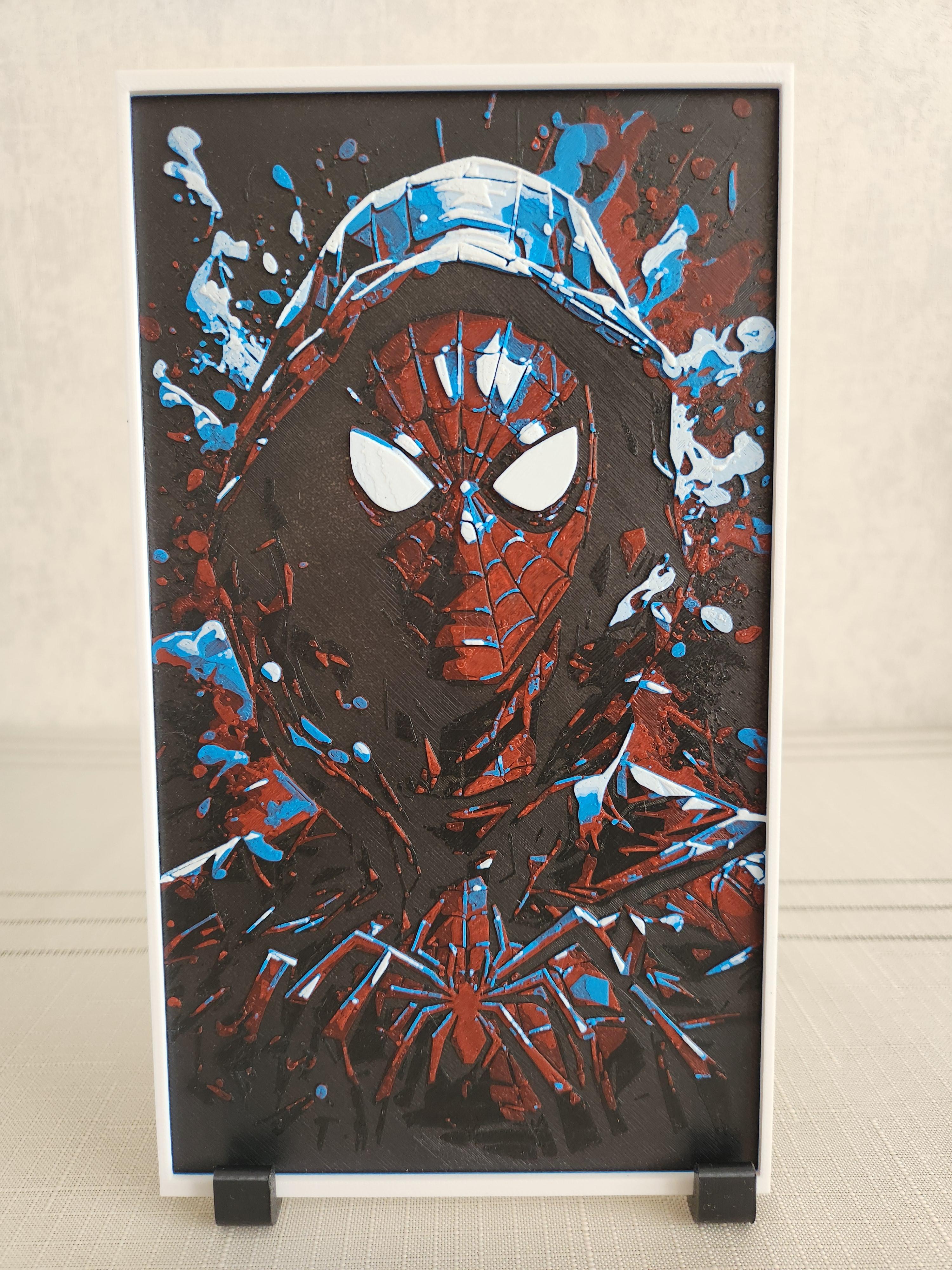 Spider-Verse Miles Morales Kabartmalı Tablo + Stand