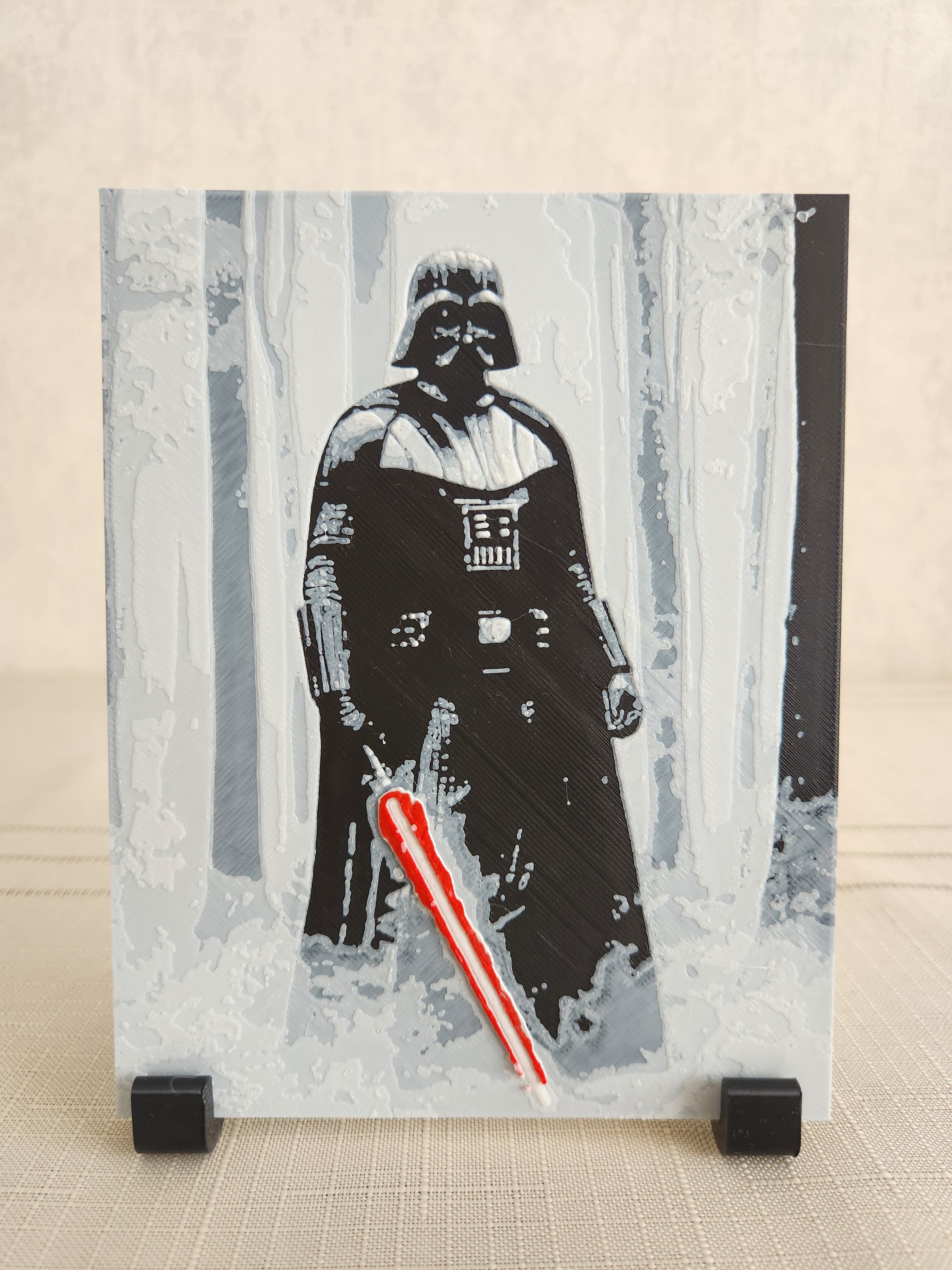Darth Vader Tablosu Kabartmalı Tablo + Stand