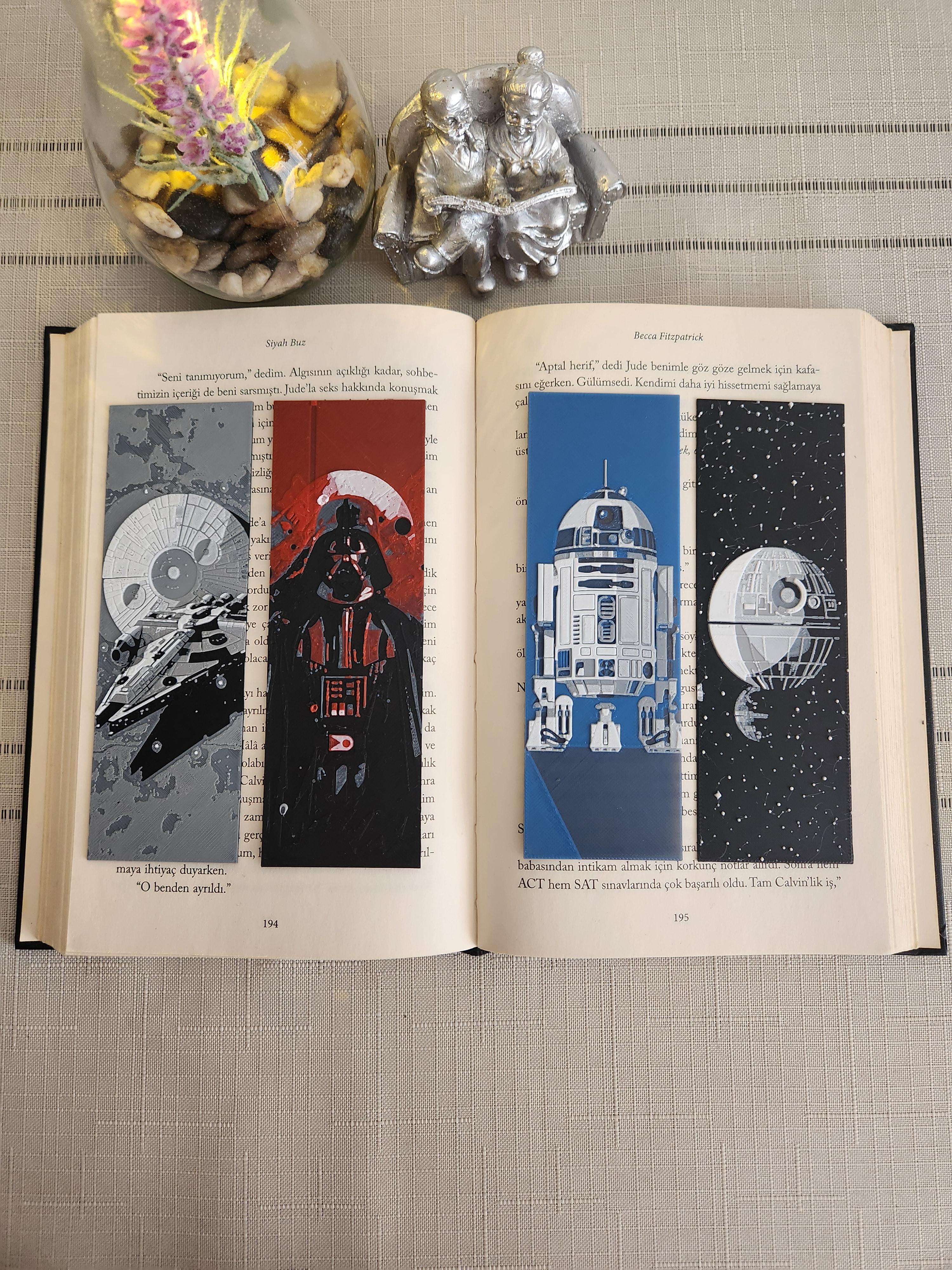 4'lü Star Wars Evreni Kabartmalı Kitap Ayracı Seti