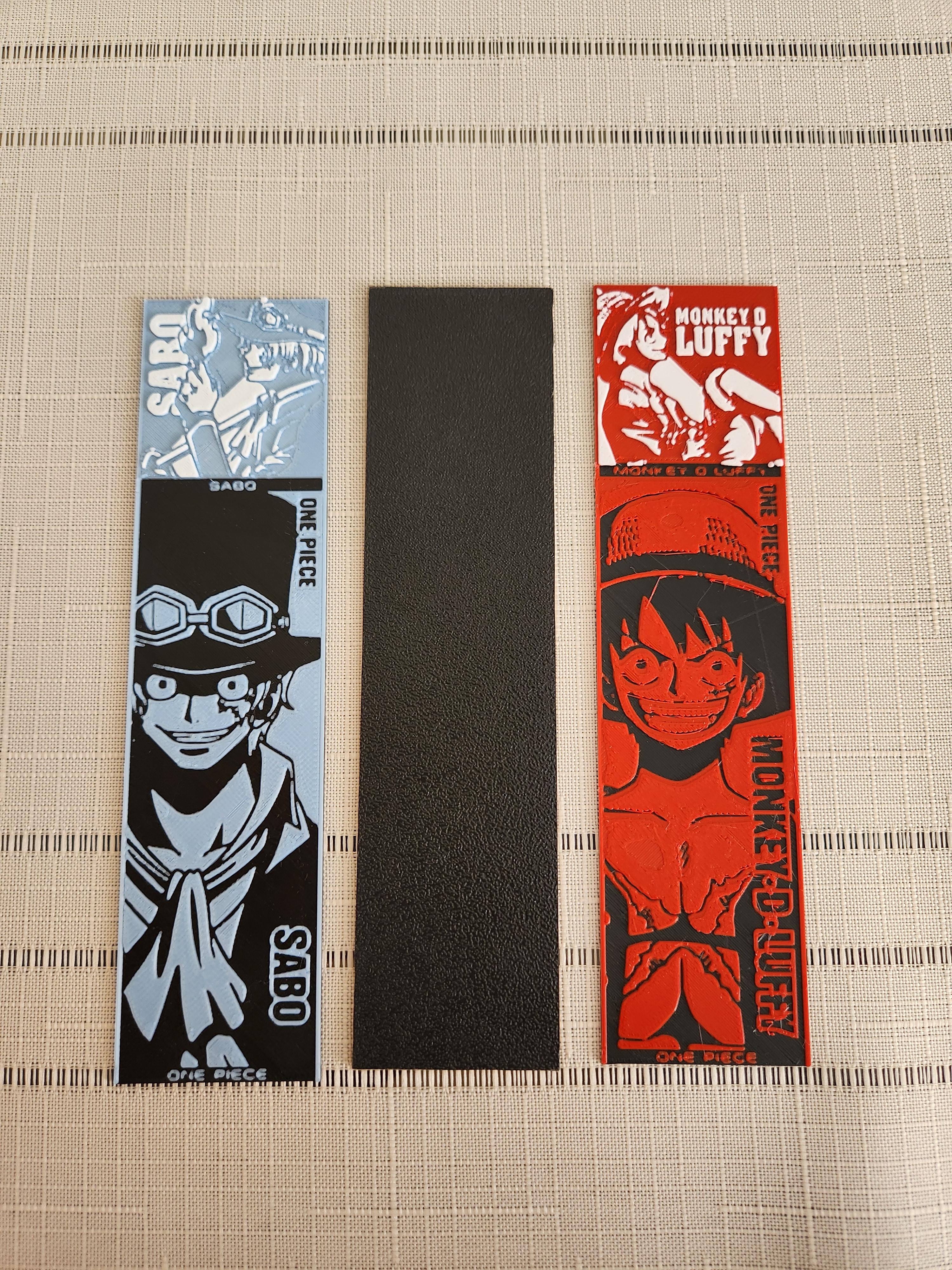 3'lü One Piece Manga Serisi Kabartmalı Kitap Ayracı Seti