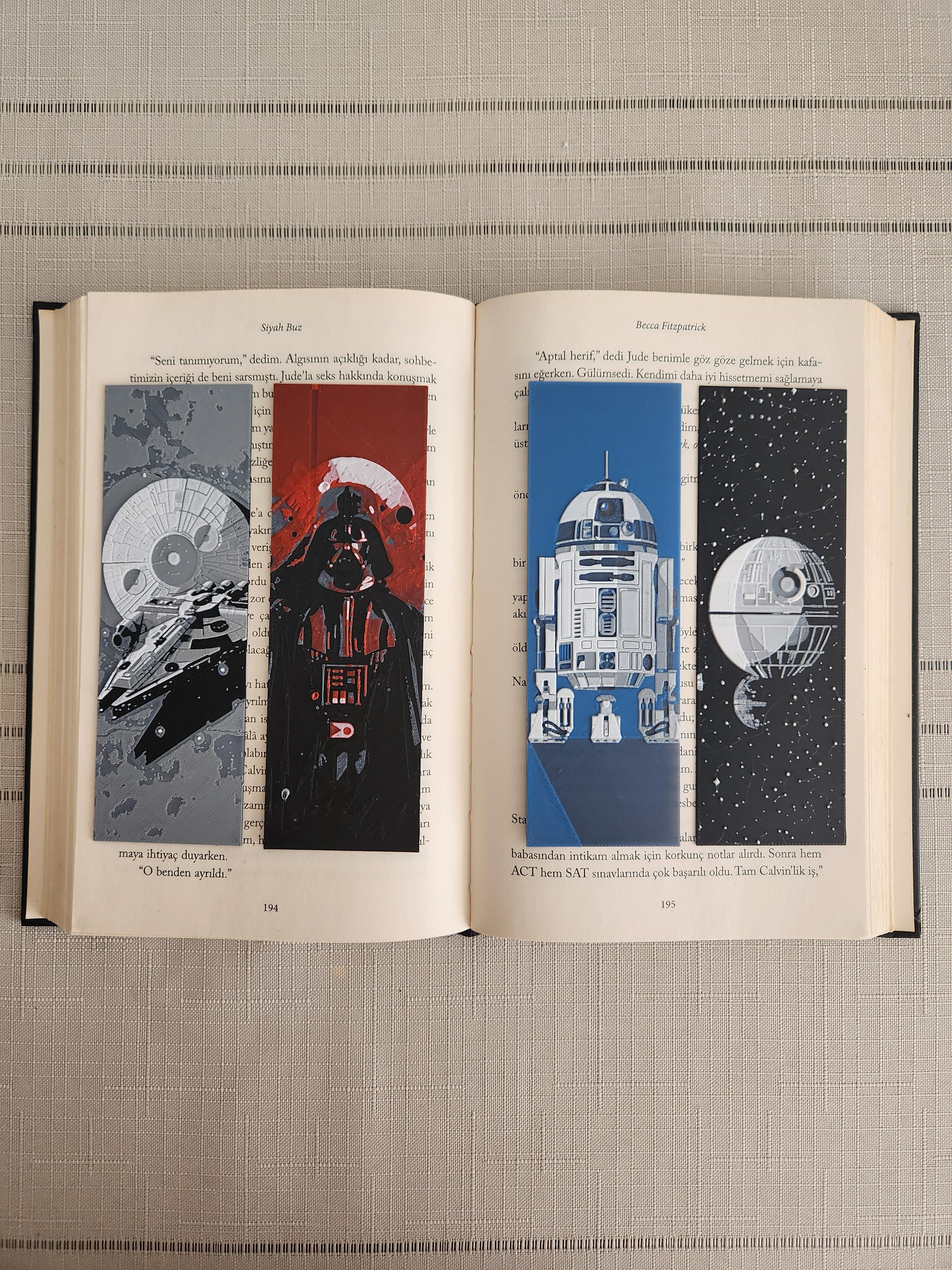 4'lü Star Wars Evreni Kabartmalı Kitap Ayracı Seti
