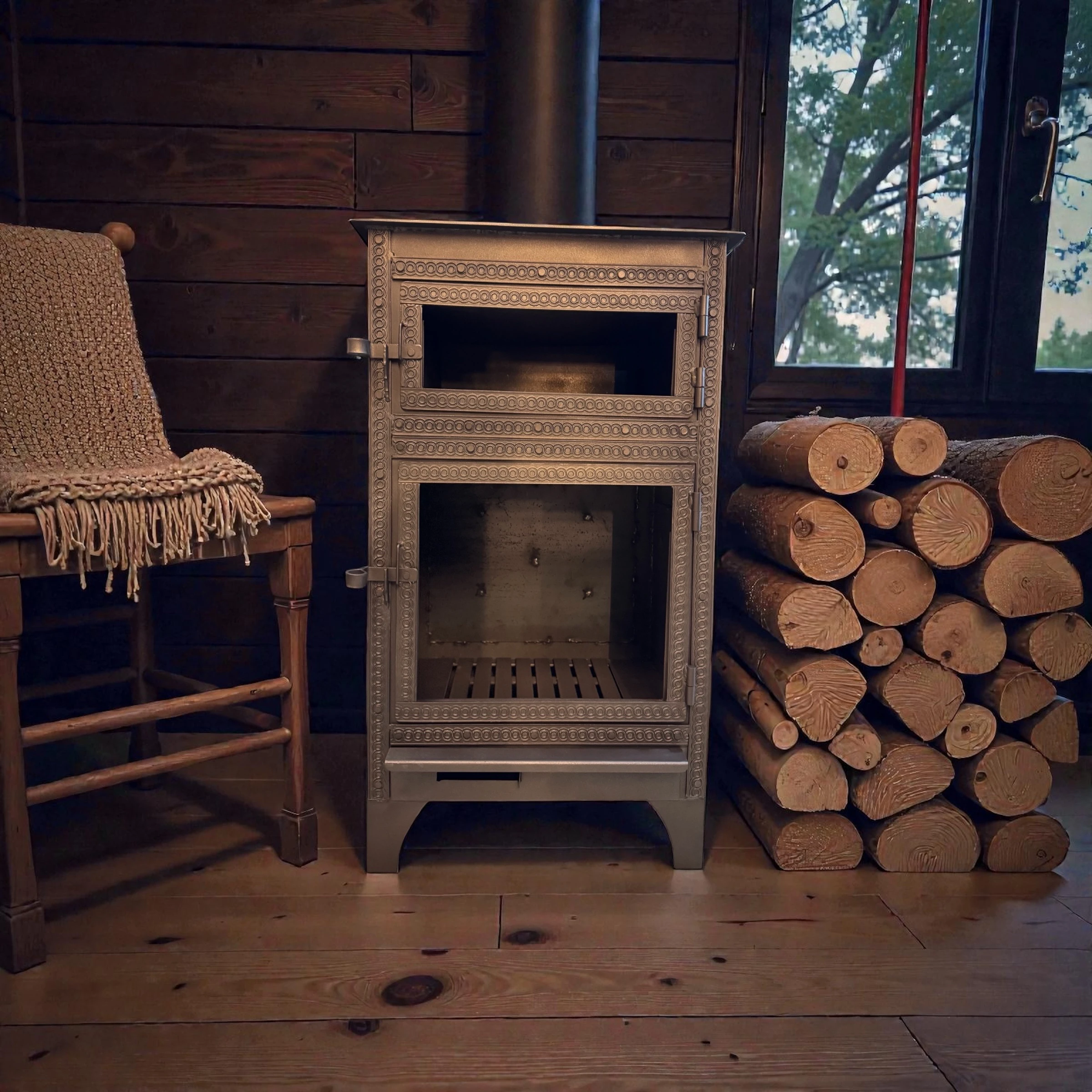 Els Şömine Üstten Fırınlı Kuzine