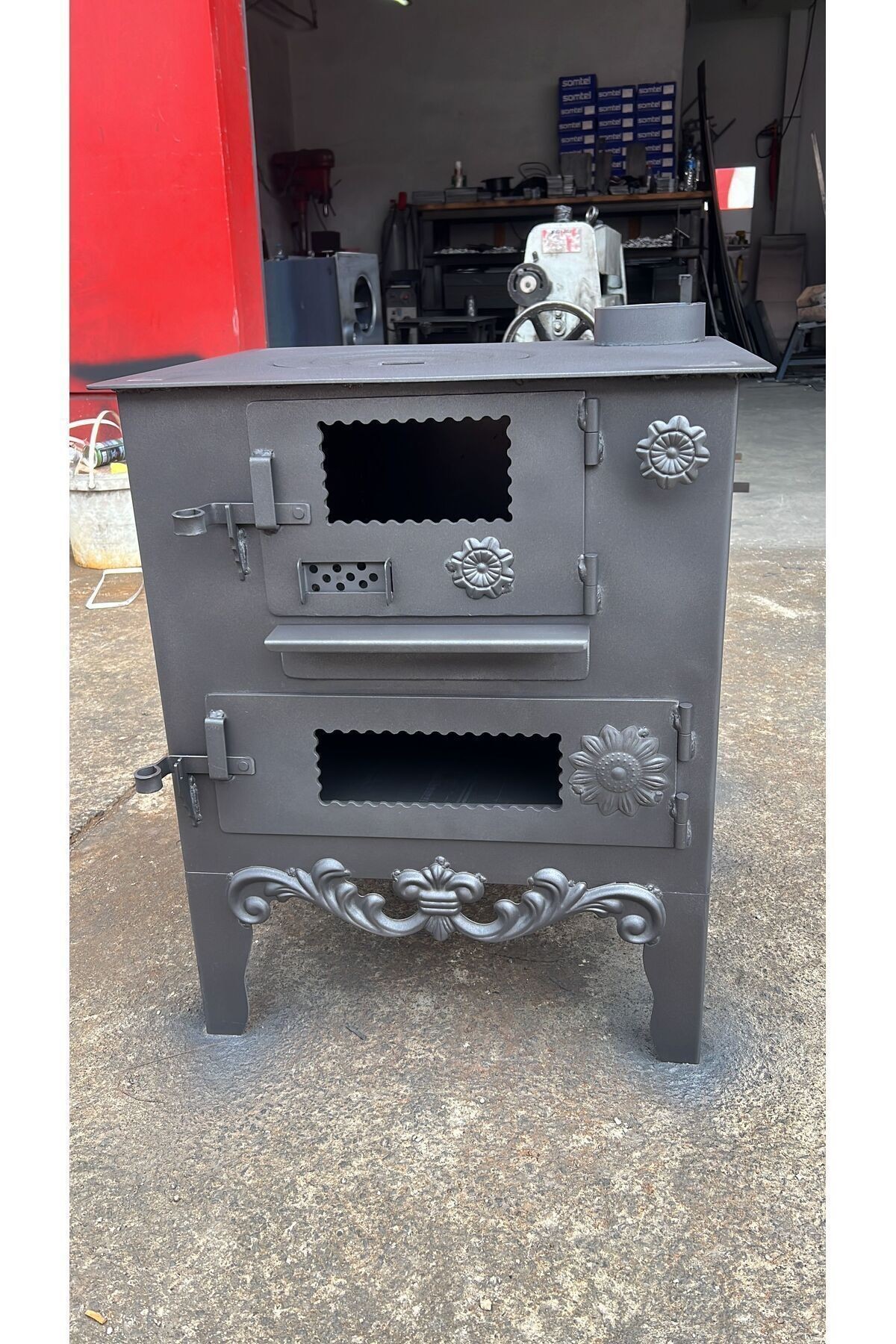 45LİK CAMLI TUĞLALI KALIN SAC KUZİNE