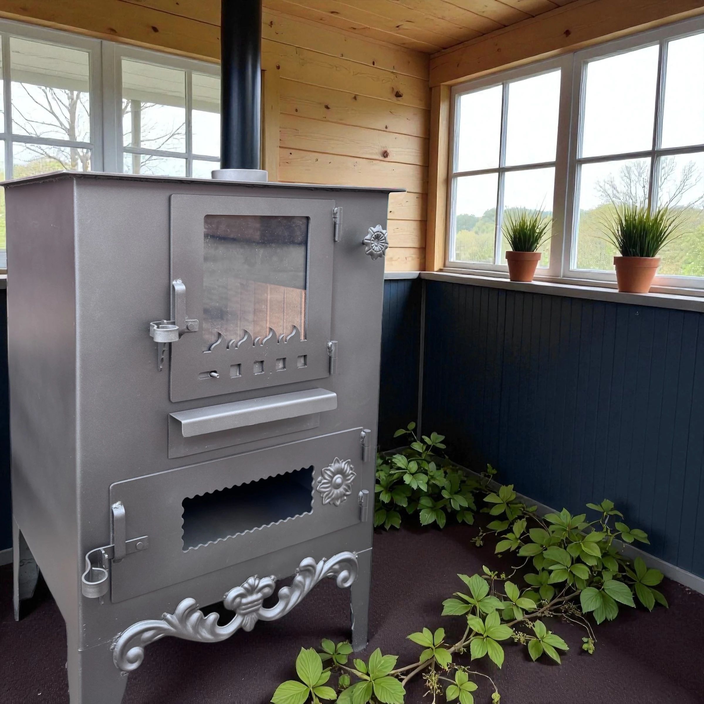 Camlı Dik Kuzine XL 